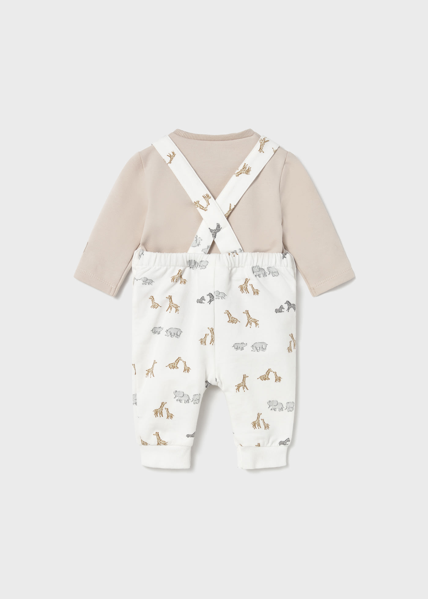 Newborn Boy Printed Dungaree and T-Shirt Set