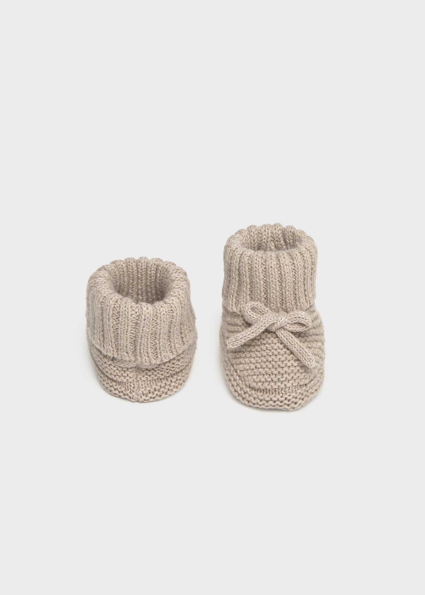 Newborn knitted booties