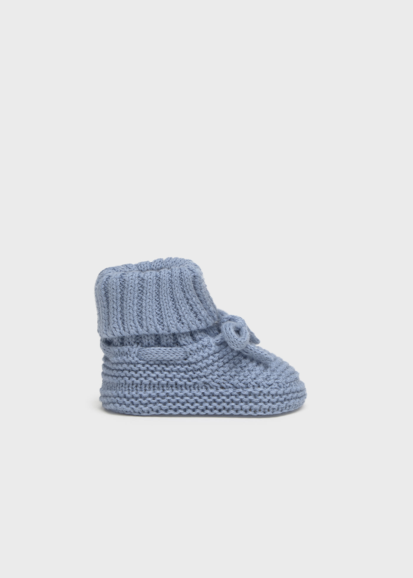 Newborn knitted booties