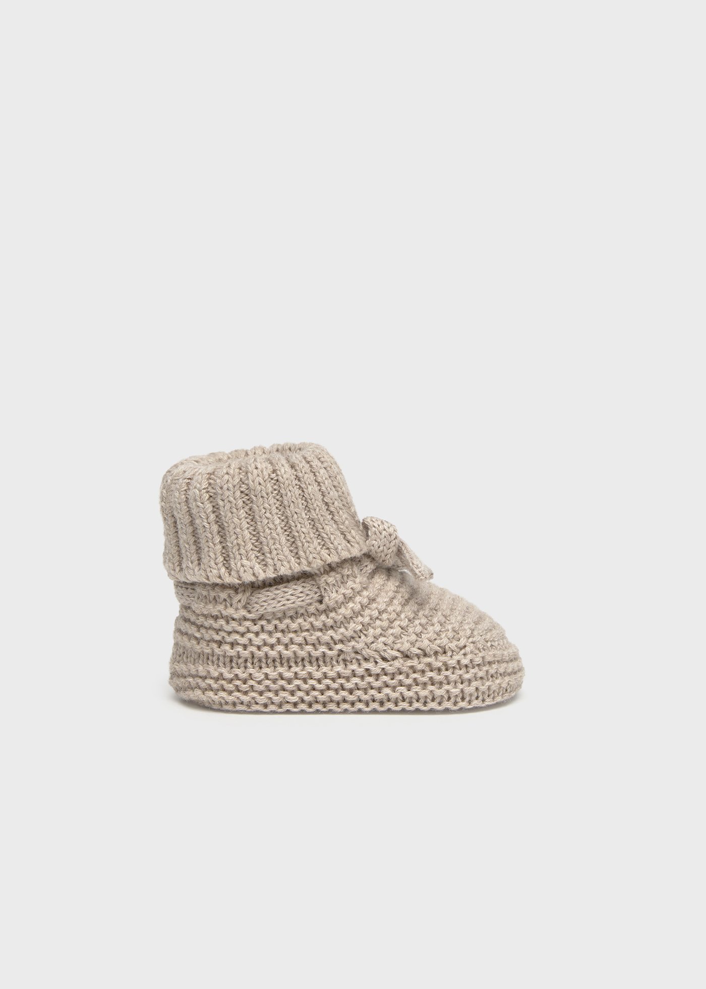 Newborn knitted booties