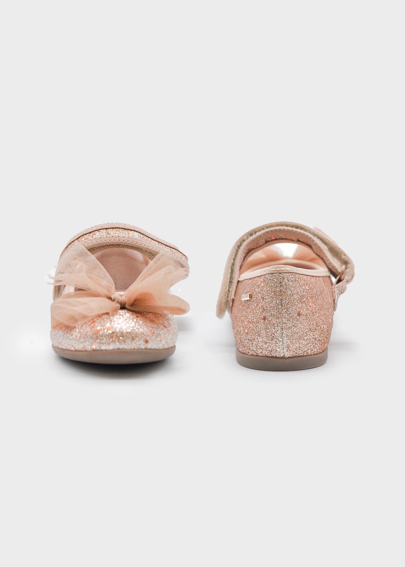 Spangenschuhe Glitter Schleife Mädchen