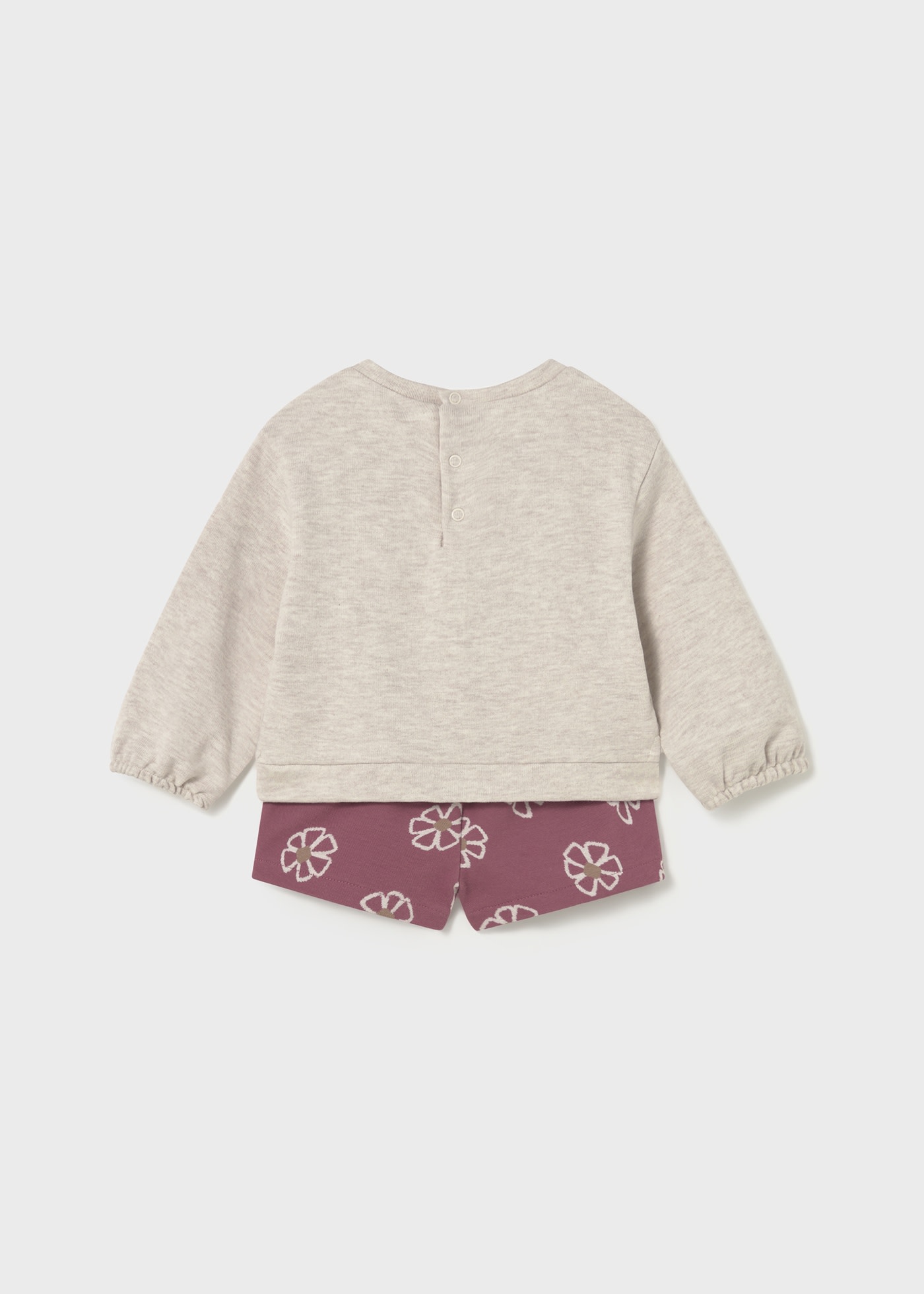 Completo pantaloncino fiori neonata