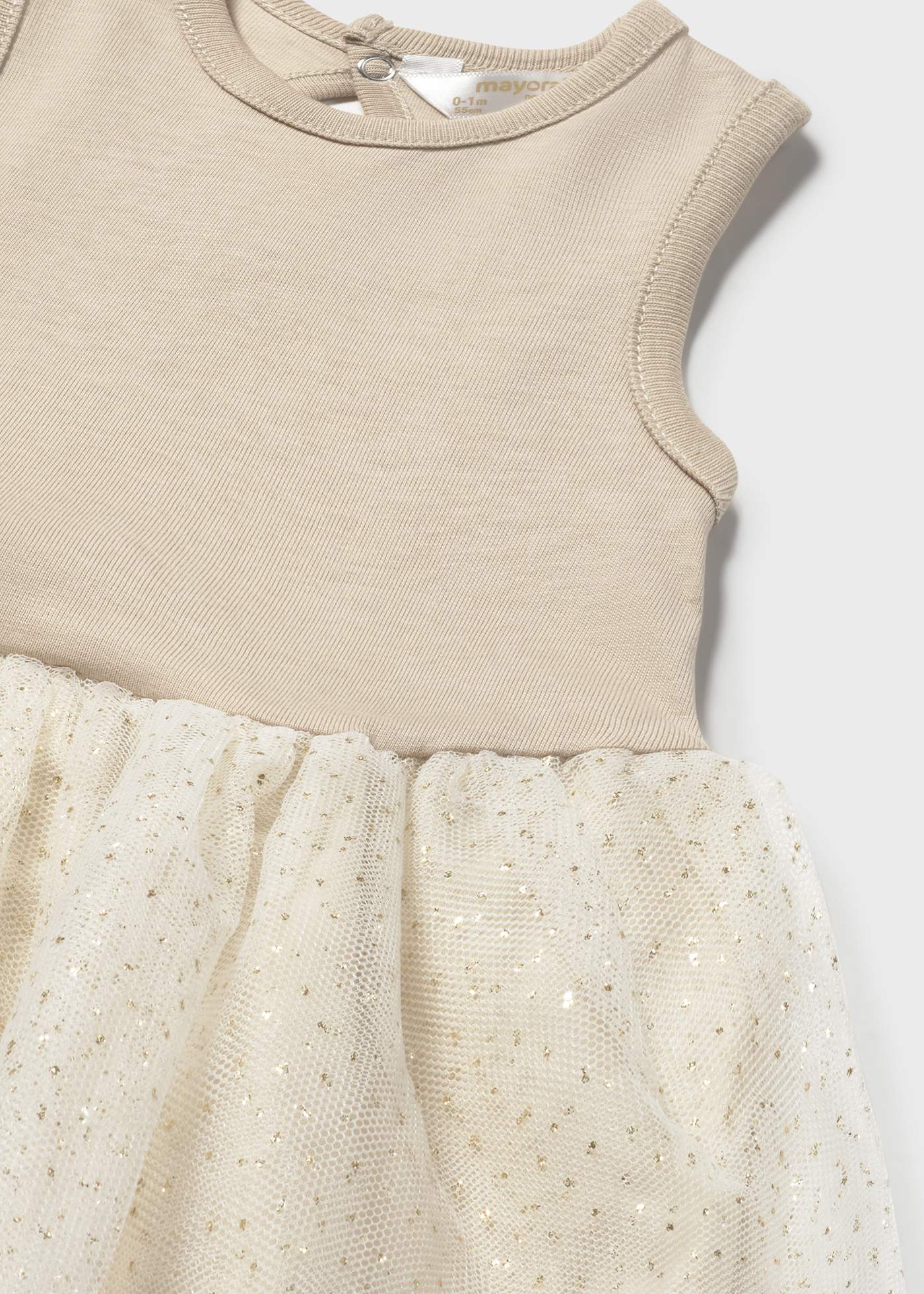 Vestito combined tulle neonata Vestito combined tulle neonata