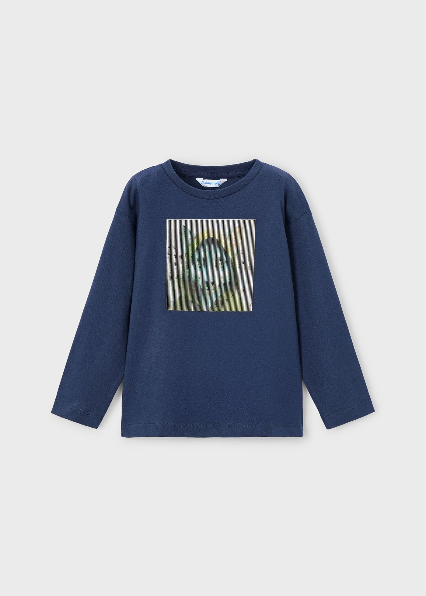 Boys long sleeved wolf shirt