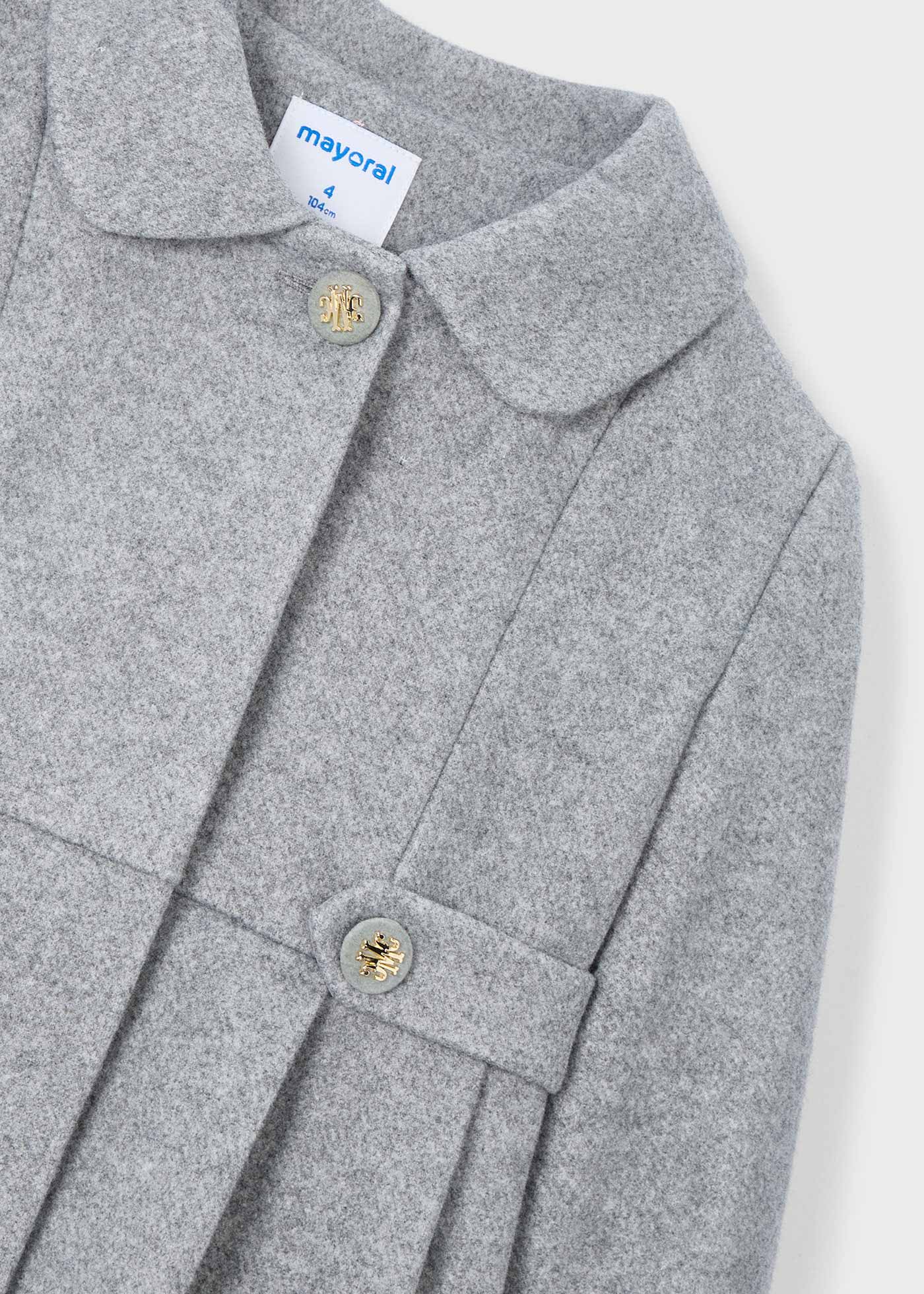 Палто от гладка материя за момиче