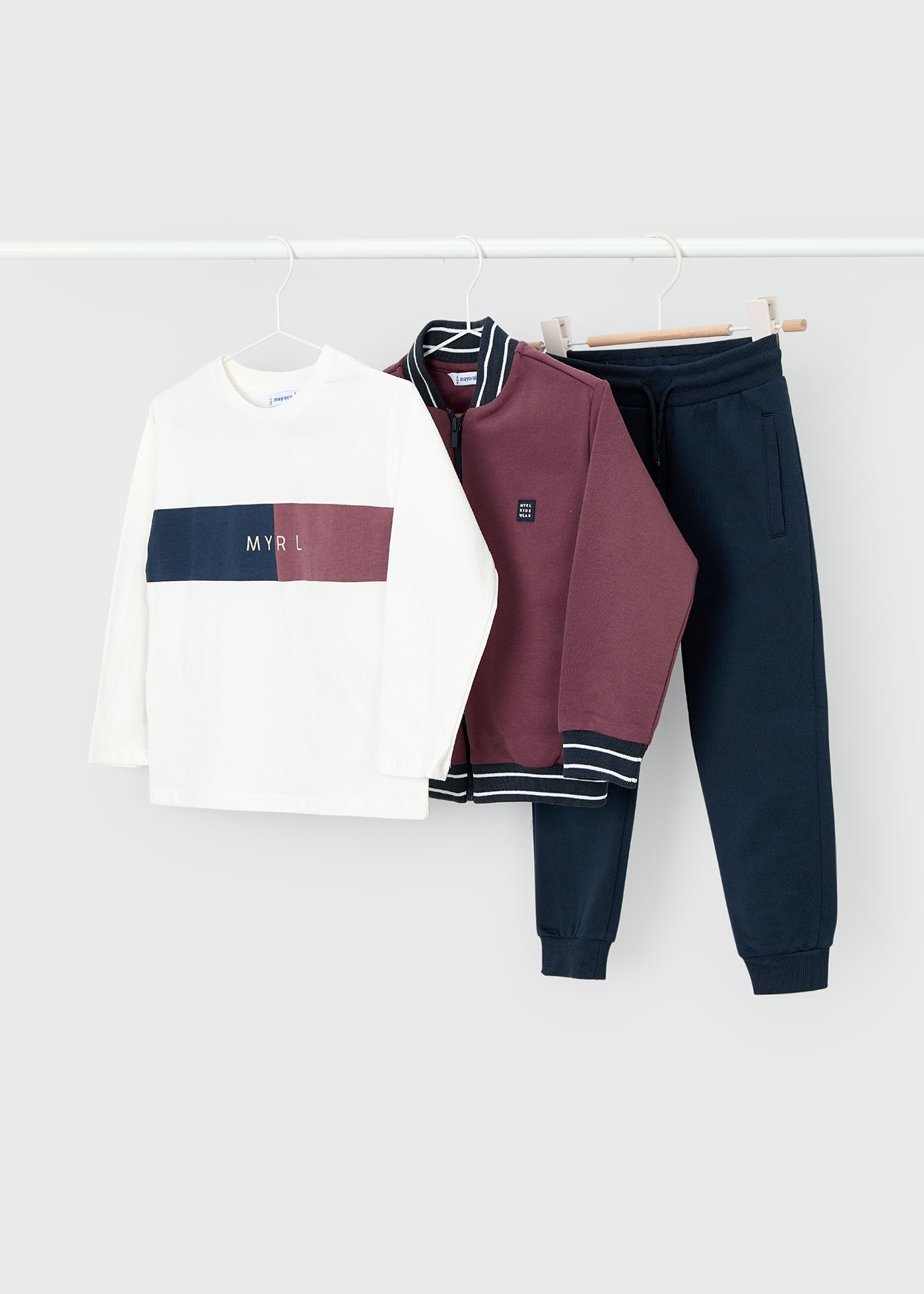 Pants 3 piezas bomber niño