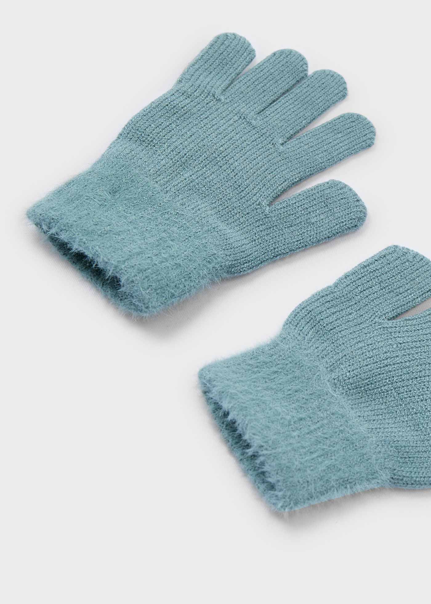 Girl Faux Fur Knit Gloves