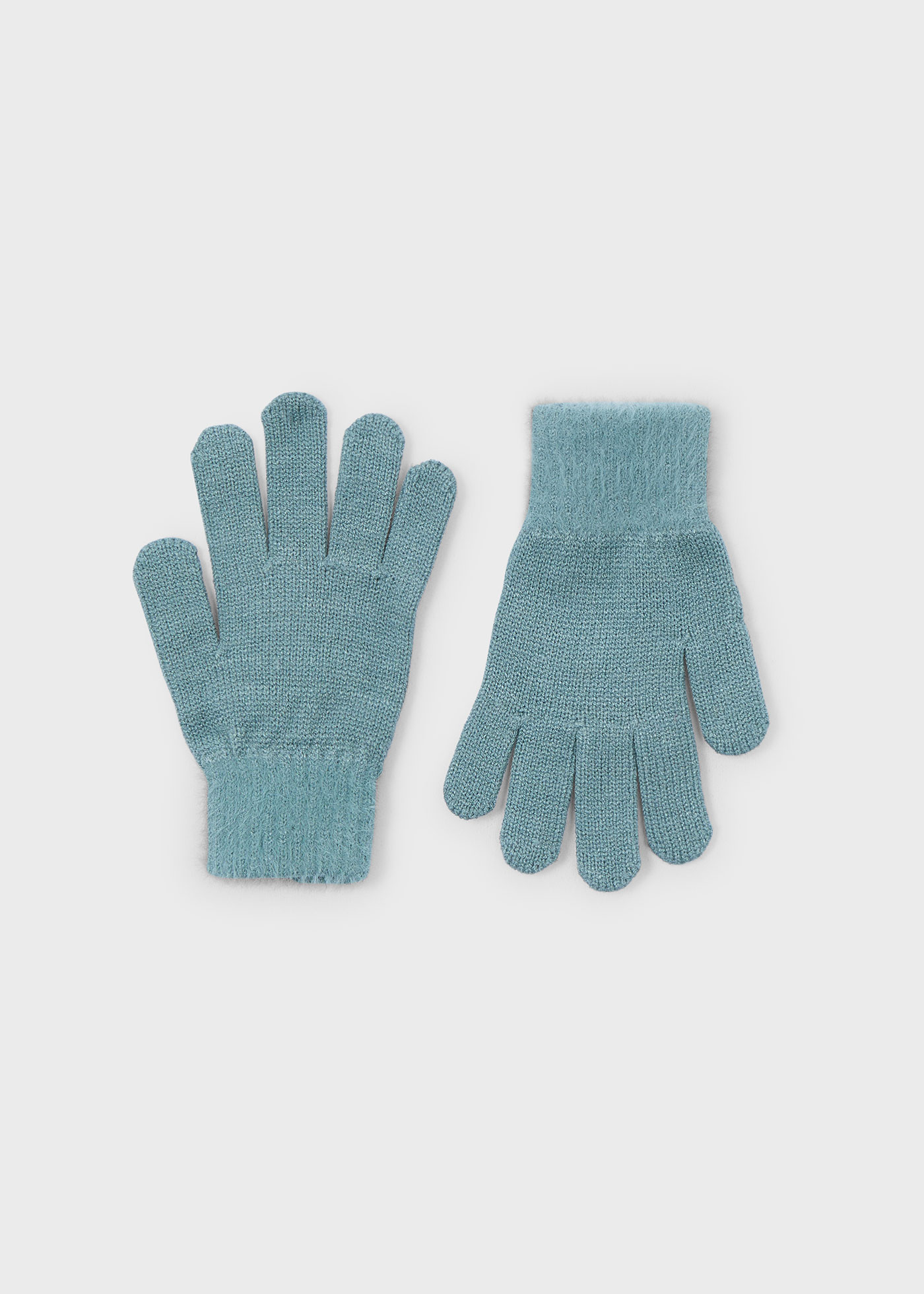 Girl Faux Fur Knit Gloves