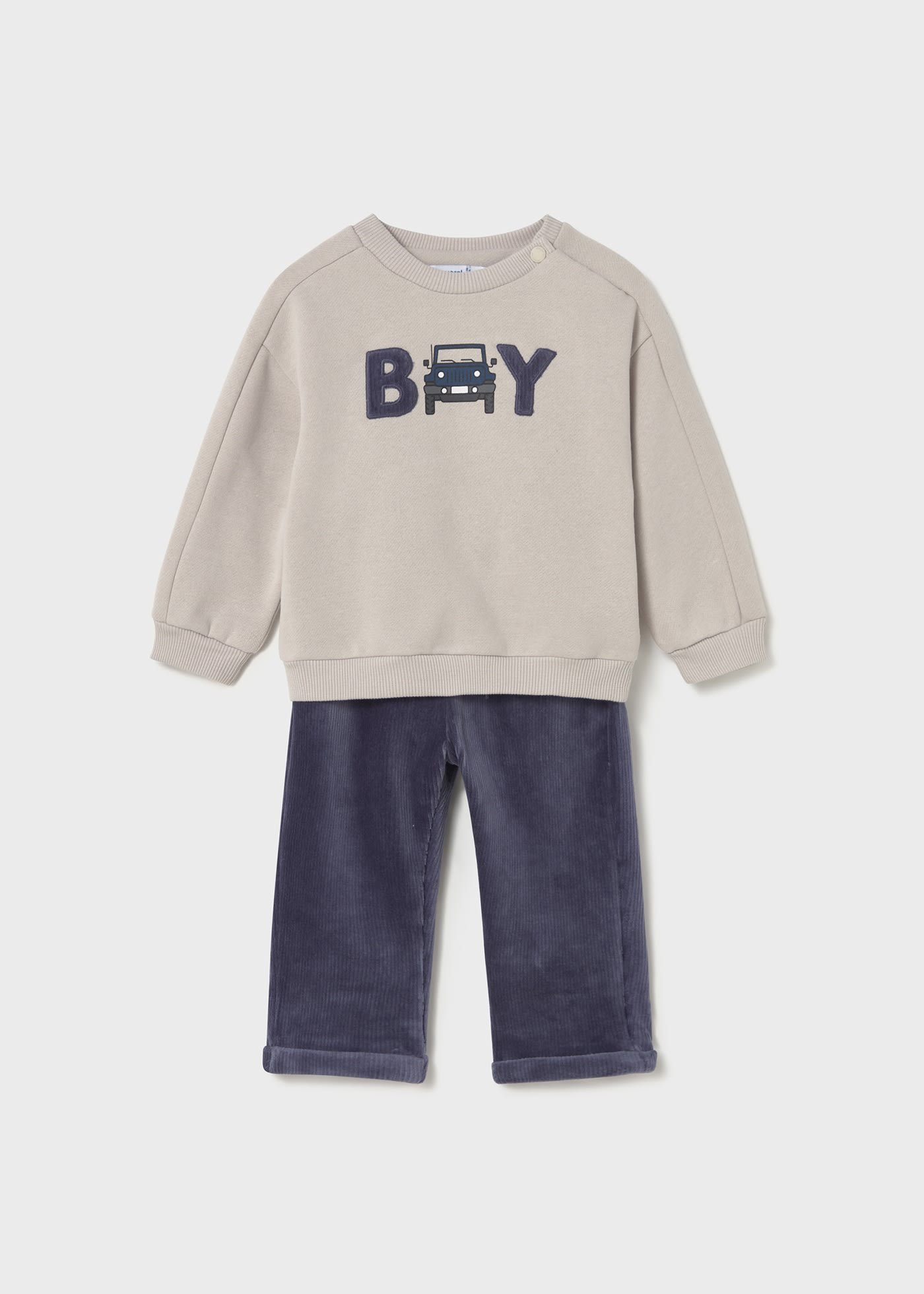 Set cu pantaloni si bluza sport bebe