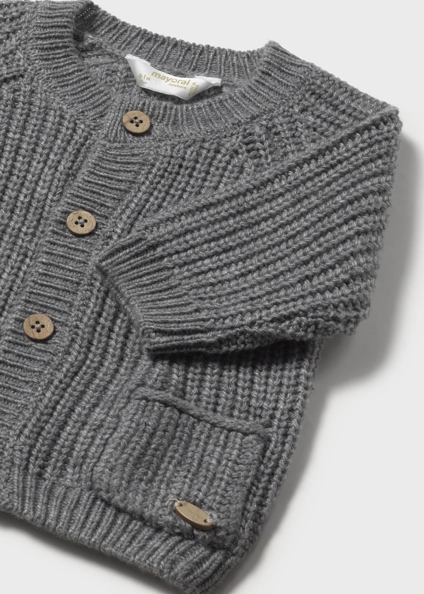 Newborn unisex knitted cardigan