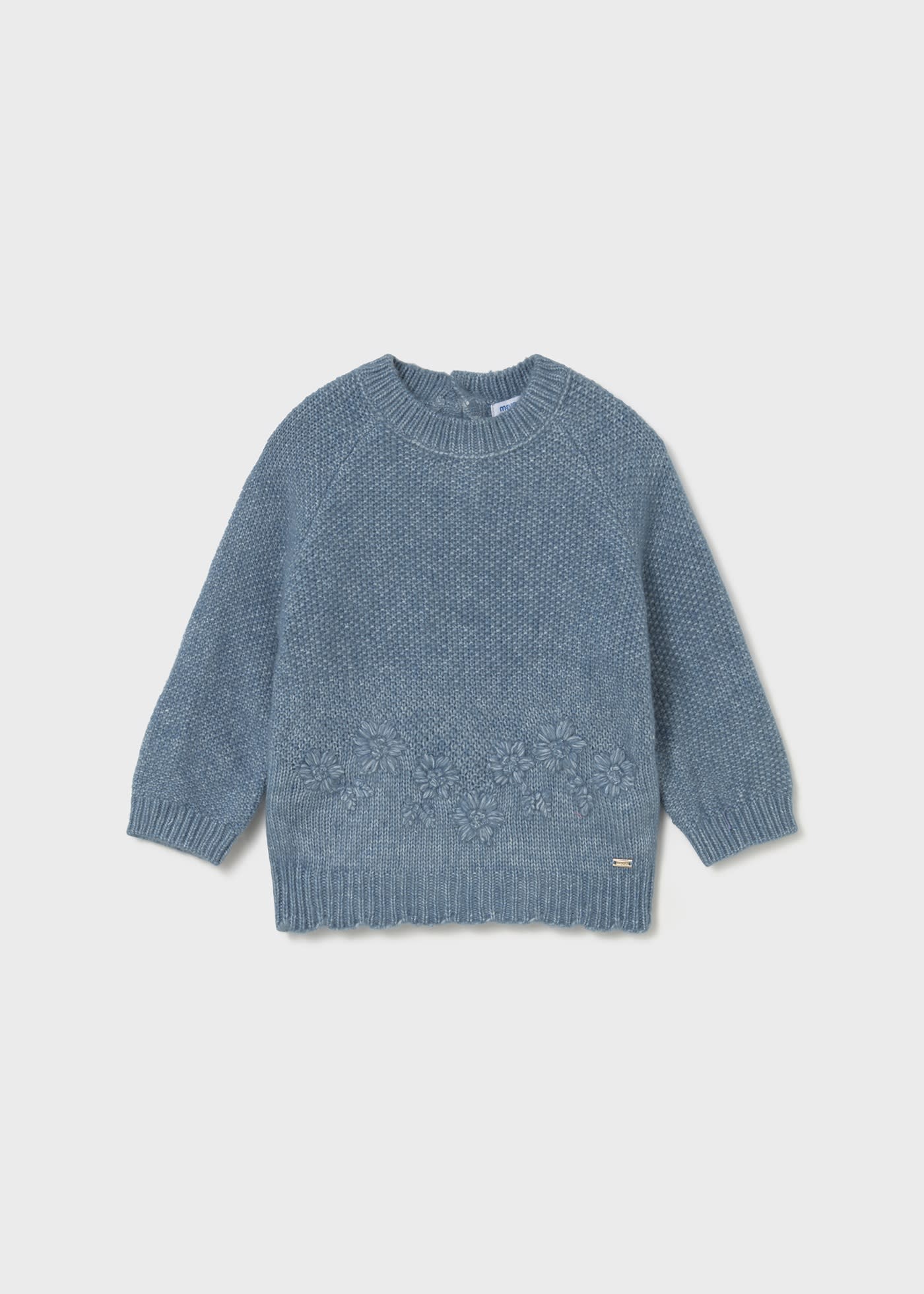 Baby Sweater with Embroidered Flowers
