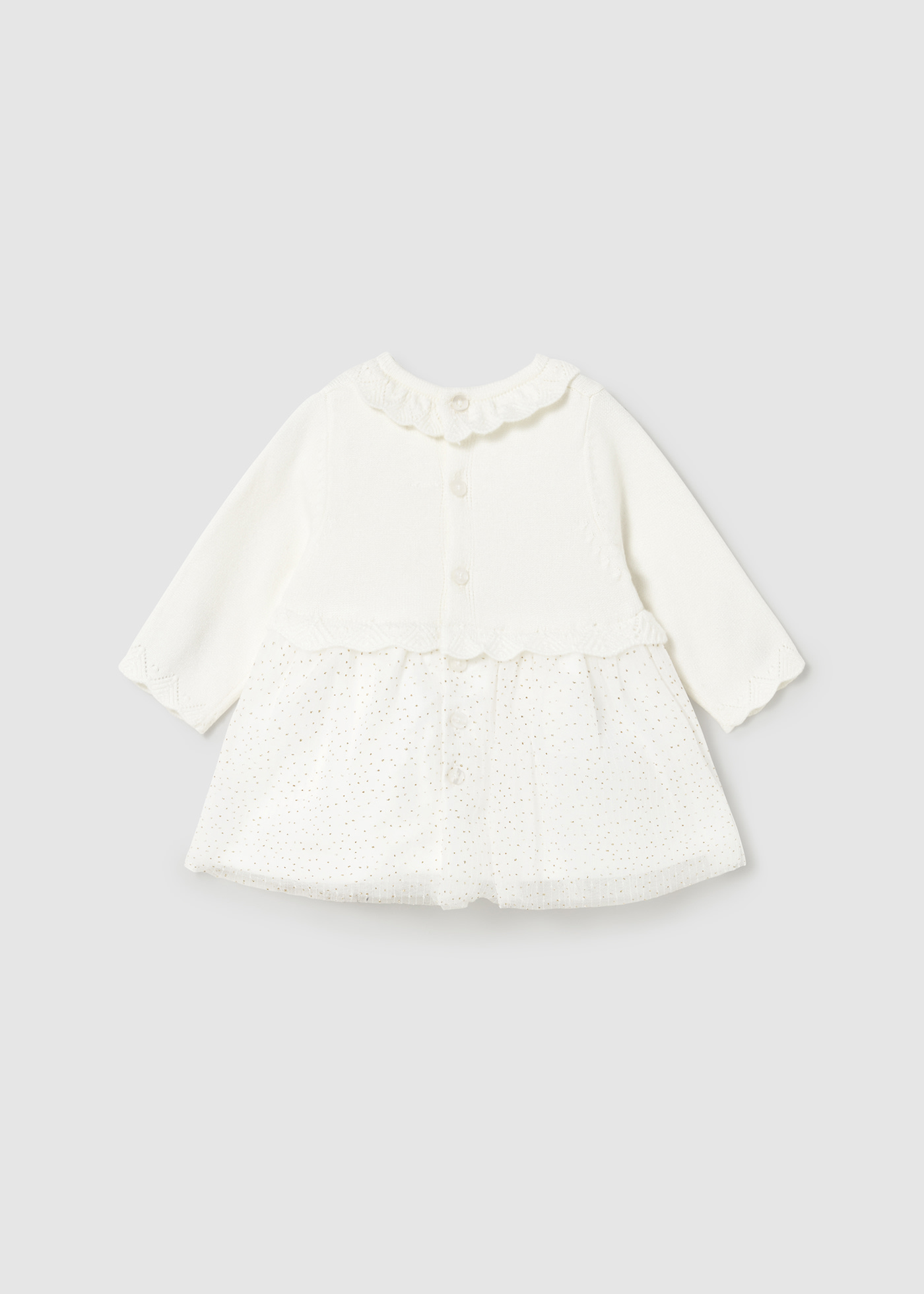 Robe tricot et tulle nouveau-né