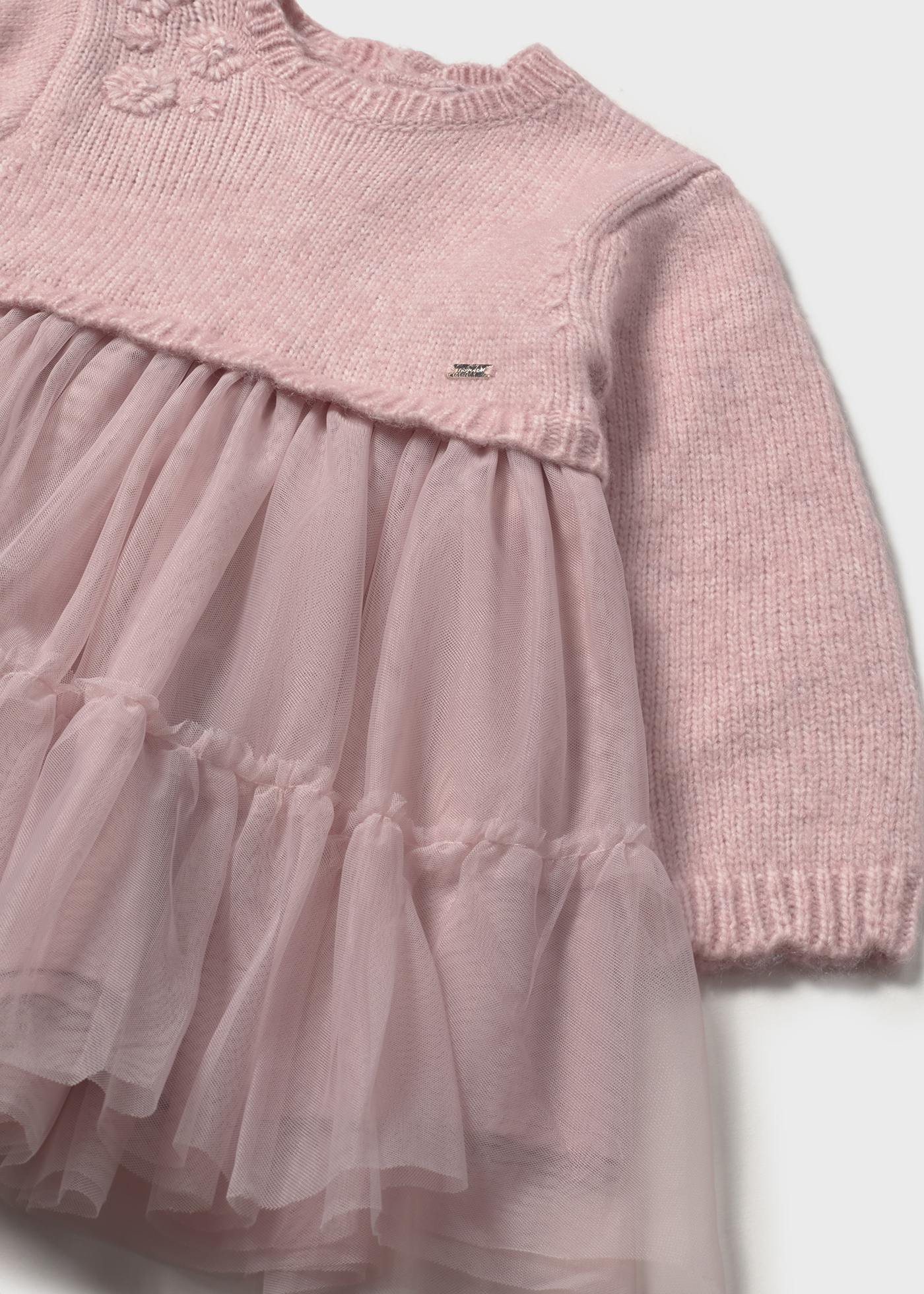 Vestido combinado tricot bebé