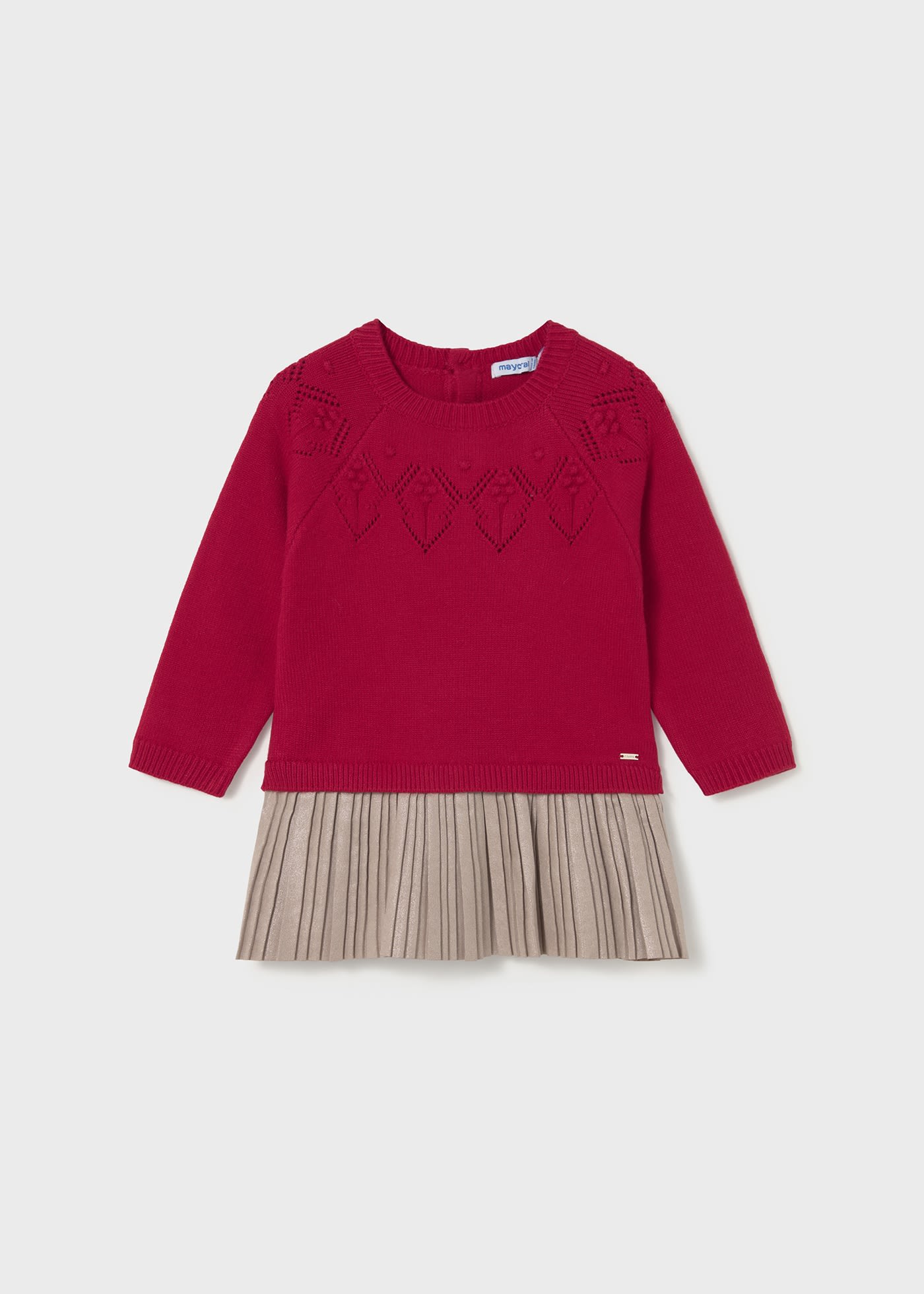 Baby combined knitted dress