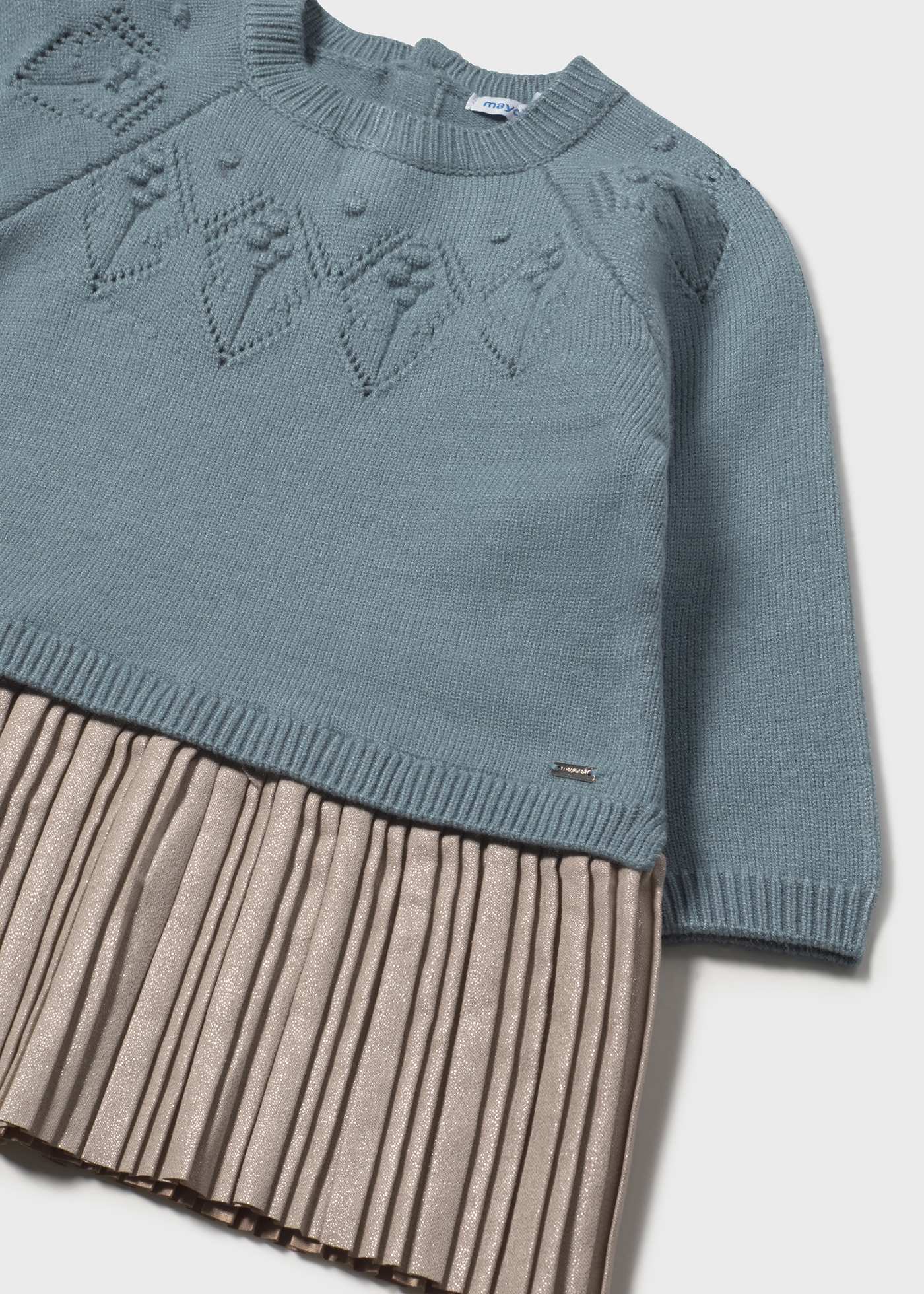 Rochie combinata tricot bebe