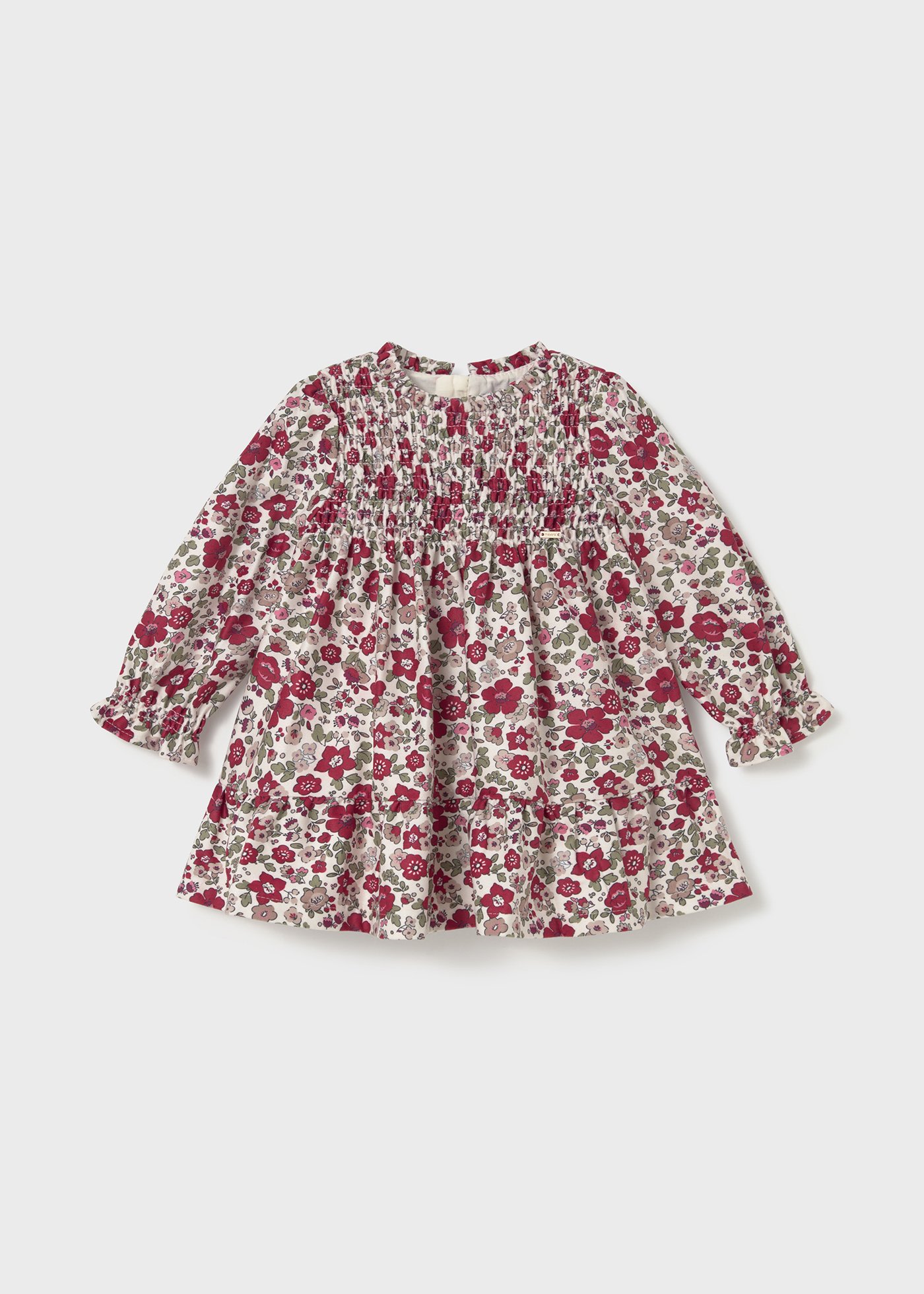 Robe en velours à volants bébé