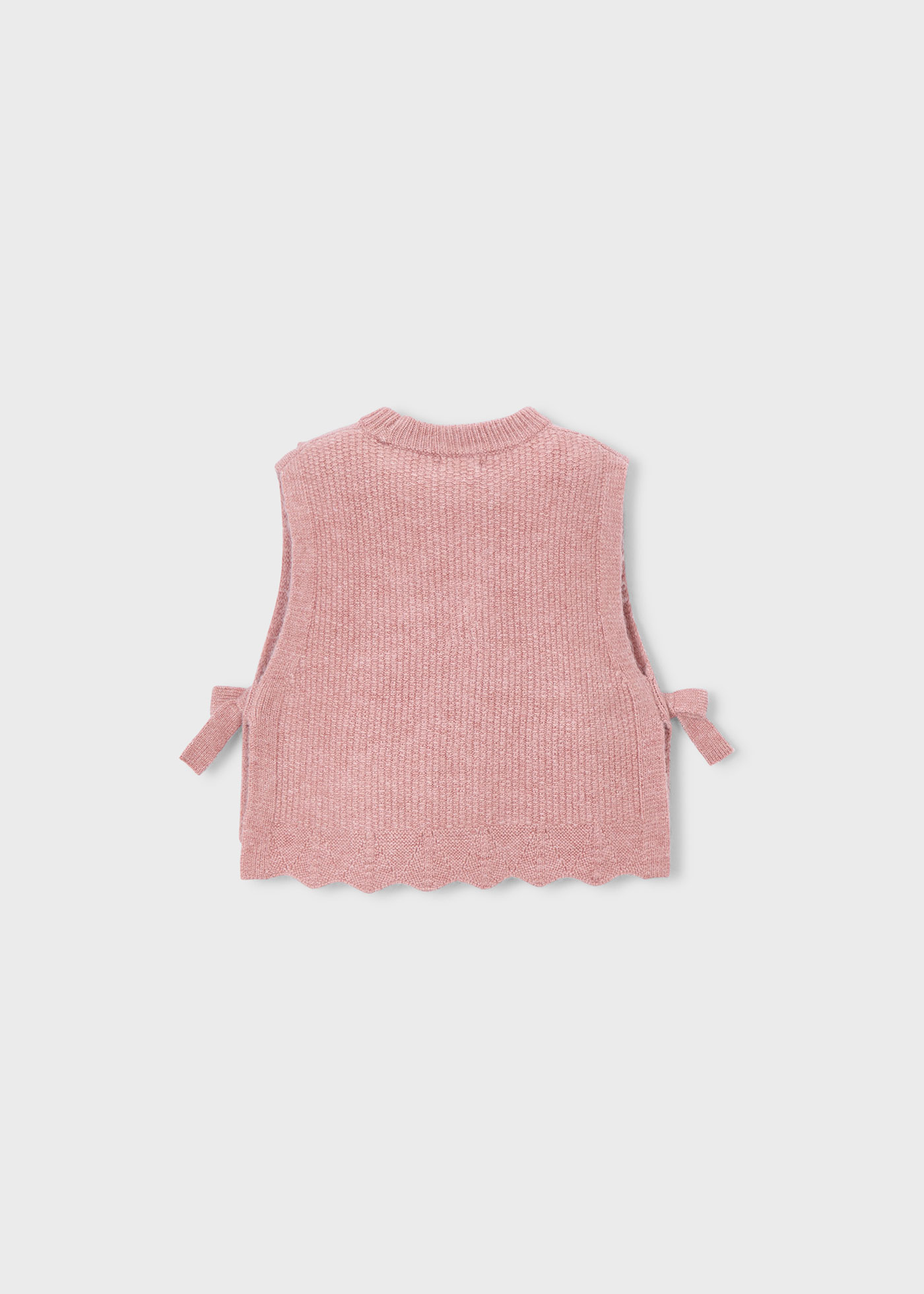 Gilet tricot nœuds fille