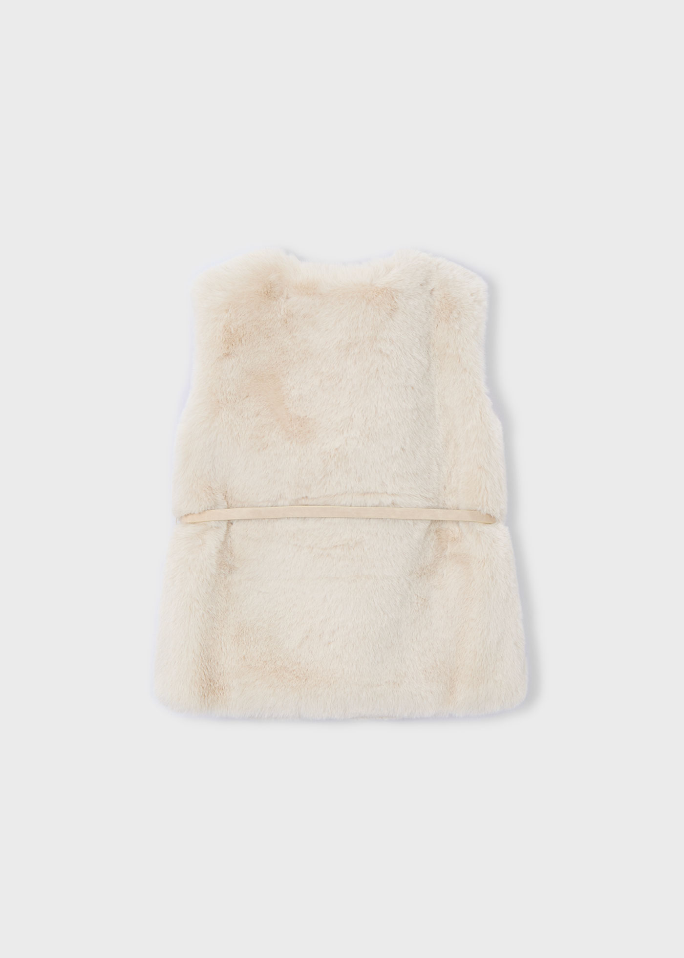 Gilet pellicciotto con cintura bambina
