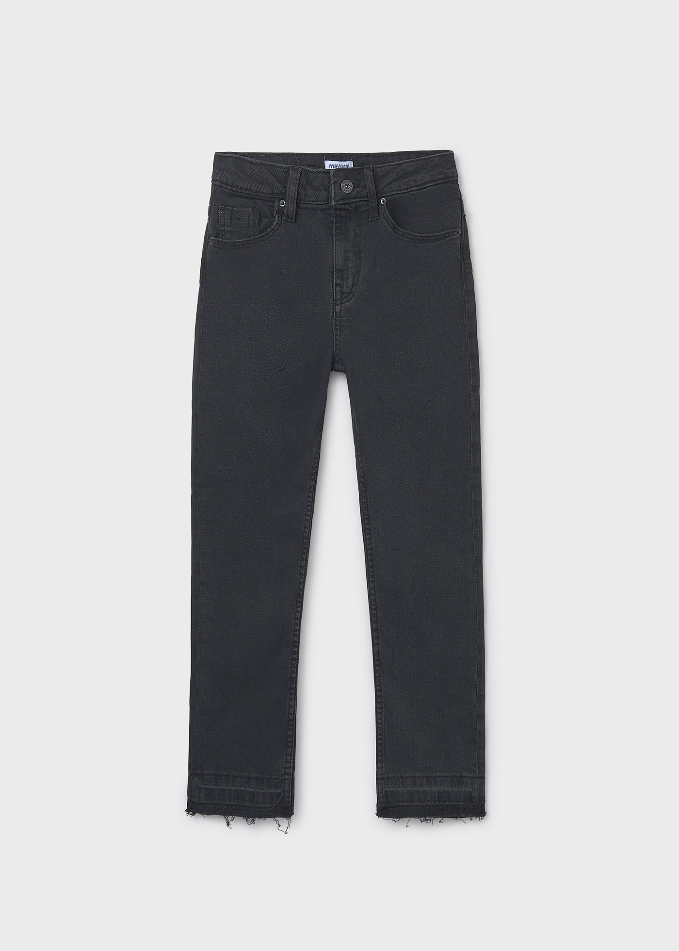 Pantalón de mezclilla acampanado básico chica