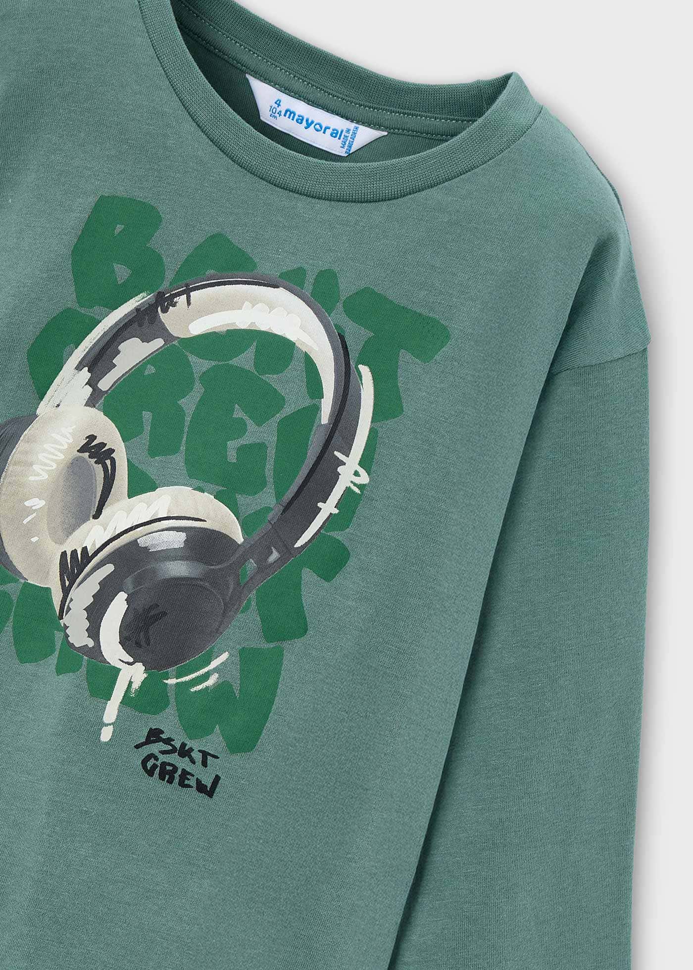 Tricou imprimeu casti baiat