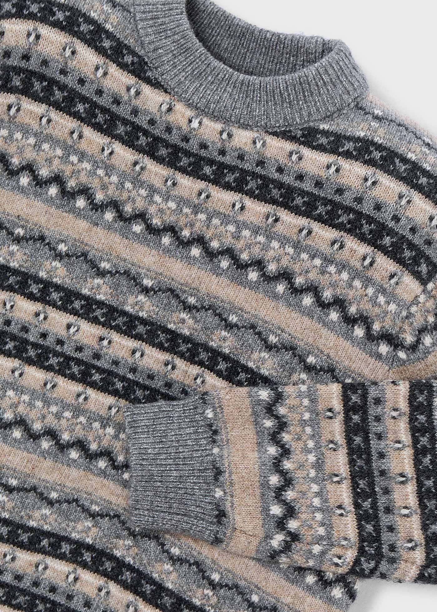Boys jacquard motif jumper
