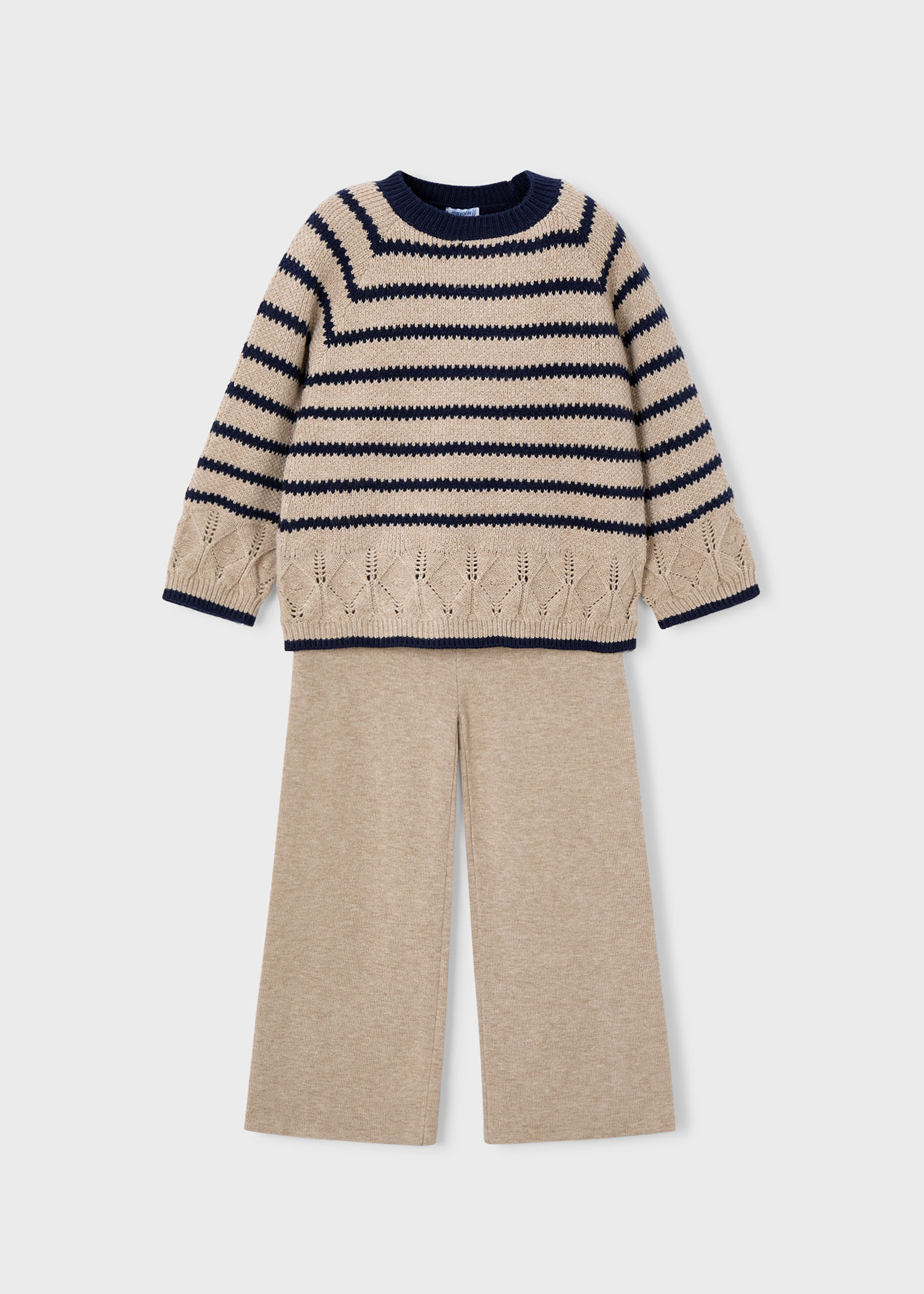 Girls trousers and striped jumper set