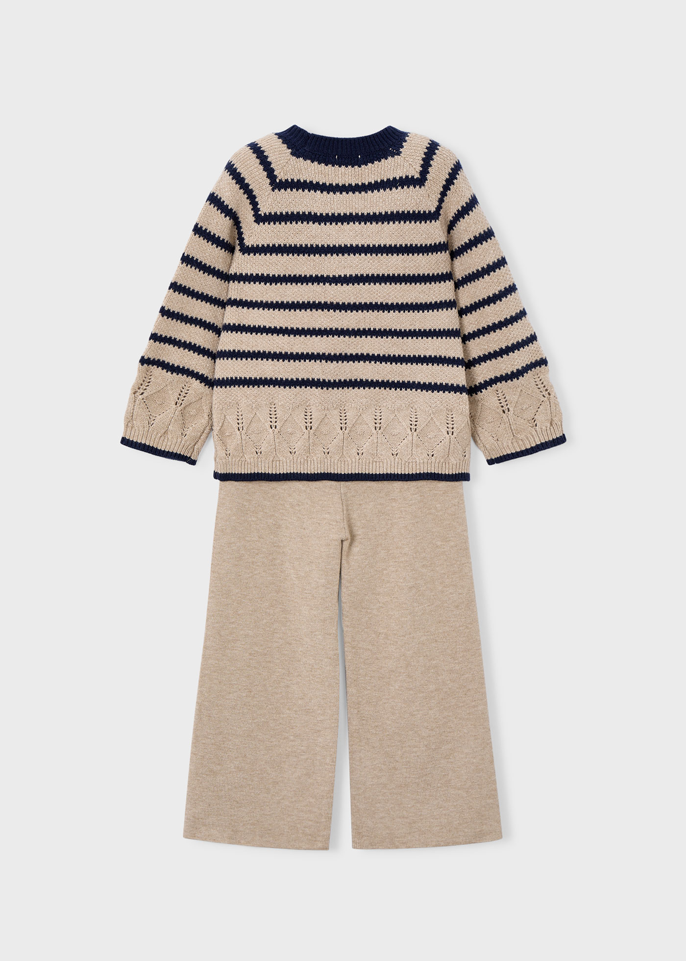 Girls trousers and striped jumper set
