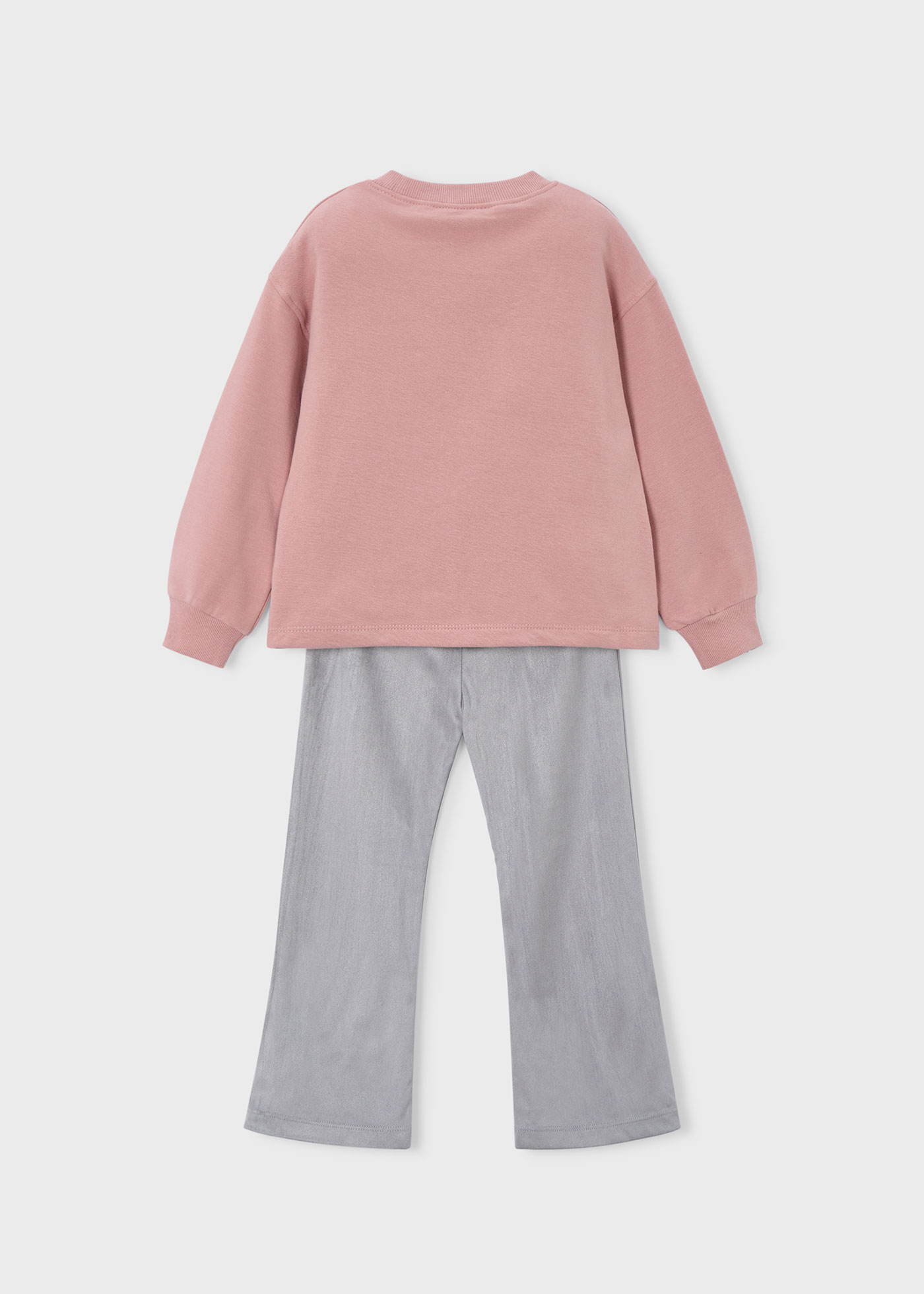 Girls legging and embroidered jumper set