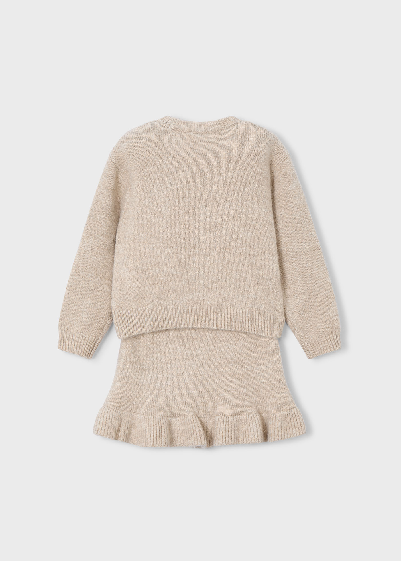 Conjunto falda y suéter ochos niña
