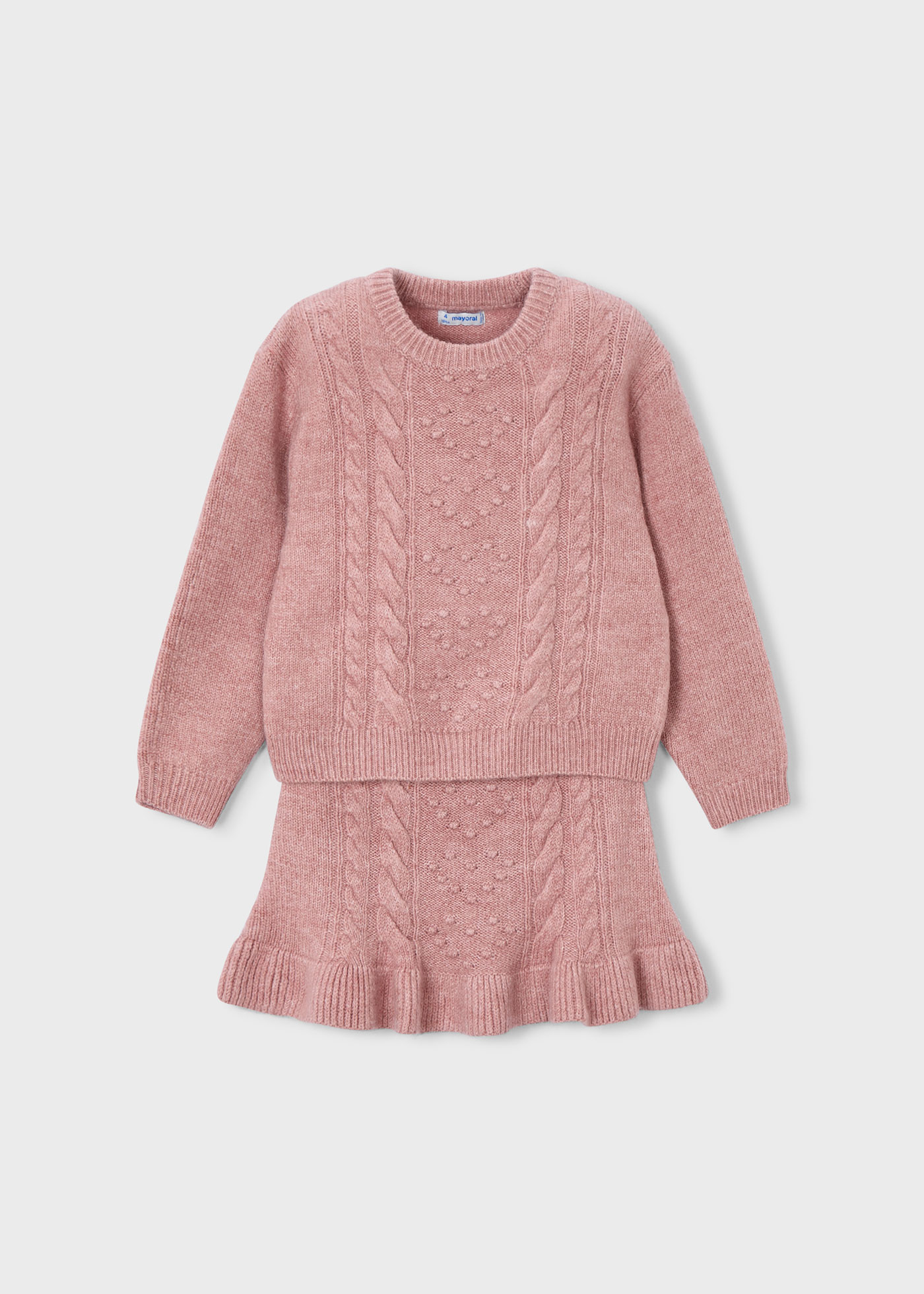 Conjunto falda y jersey ochos niña