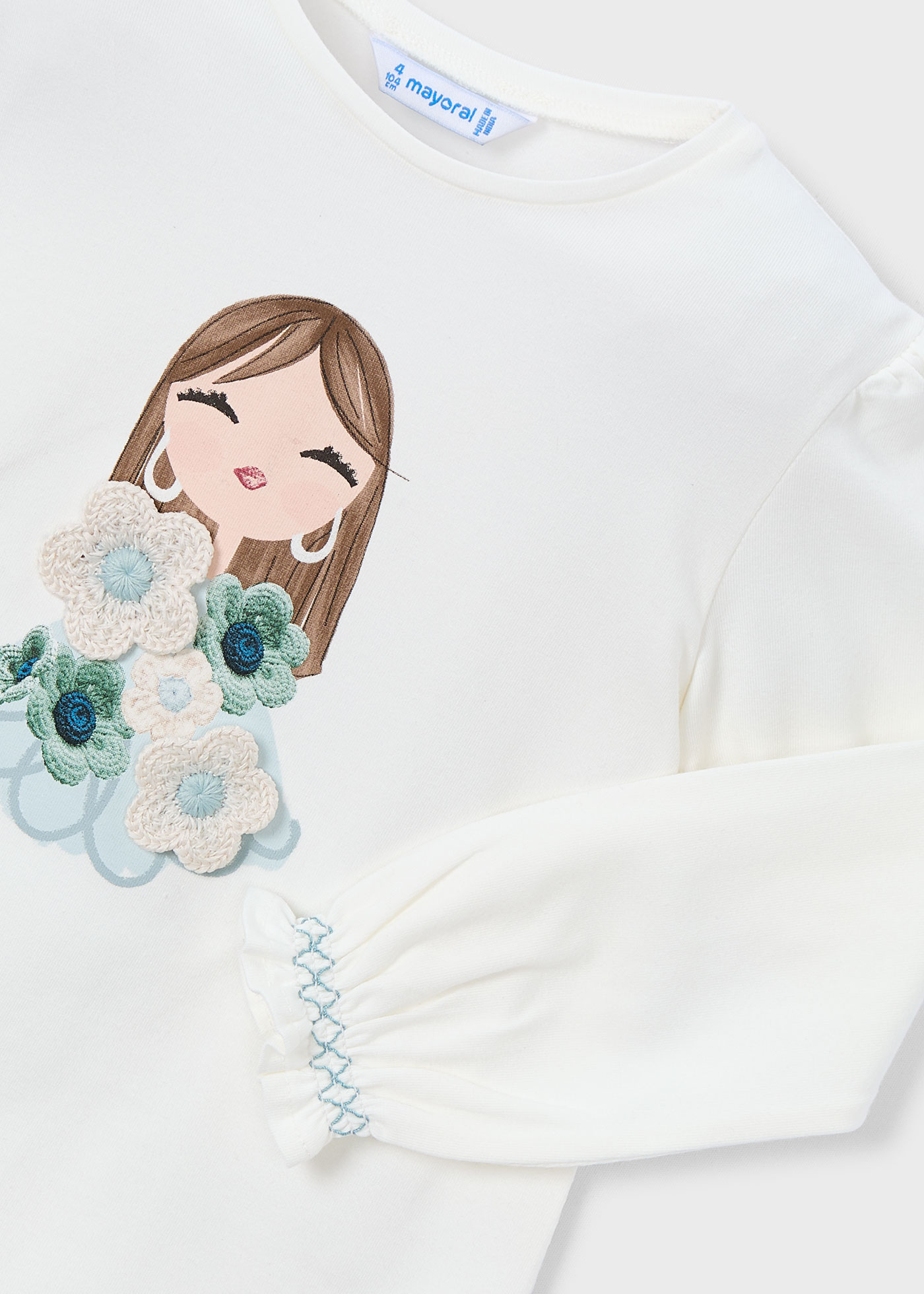 Тениска с кукла за момиче