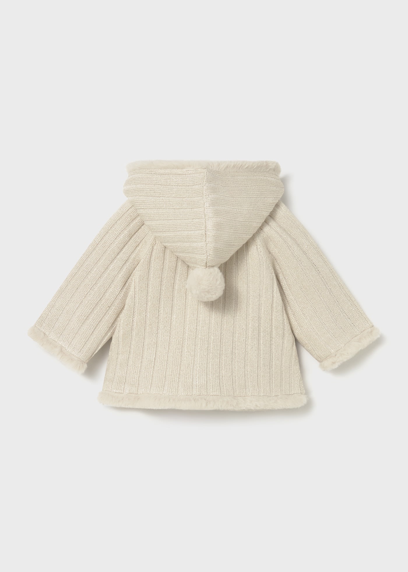 Newborn knitted jacket with fur