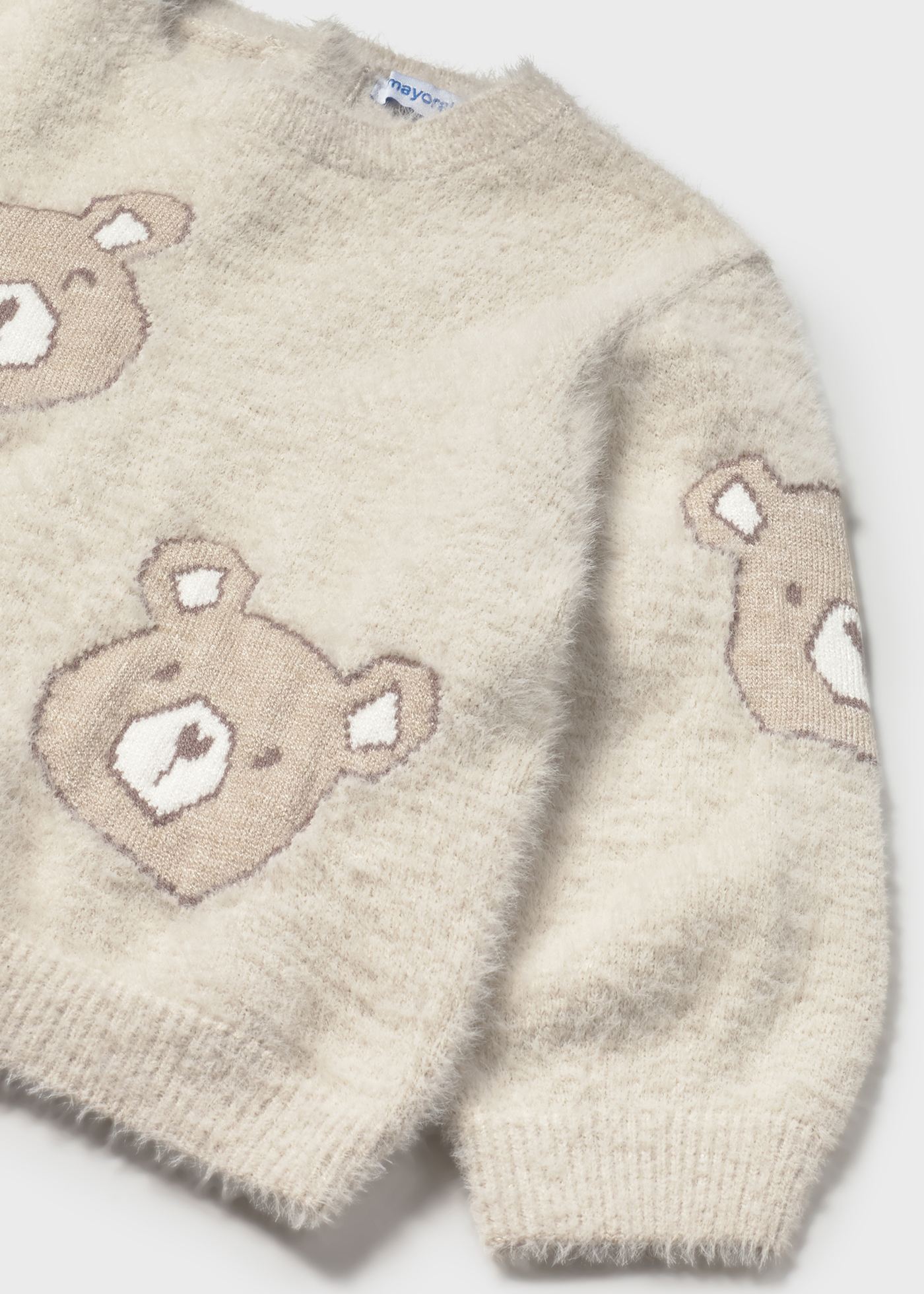 Baby Sweater with Bear Fur Detail
