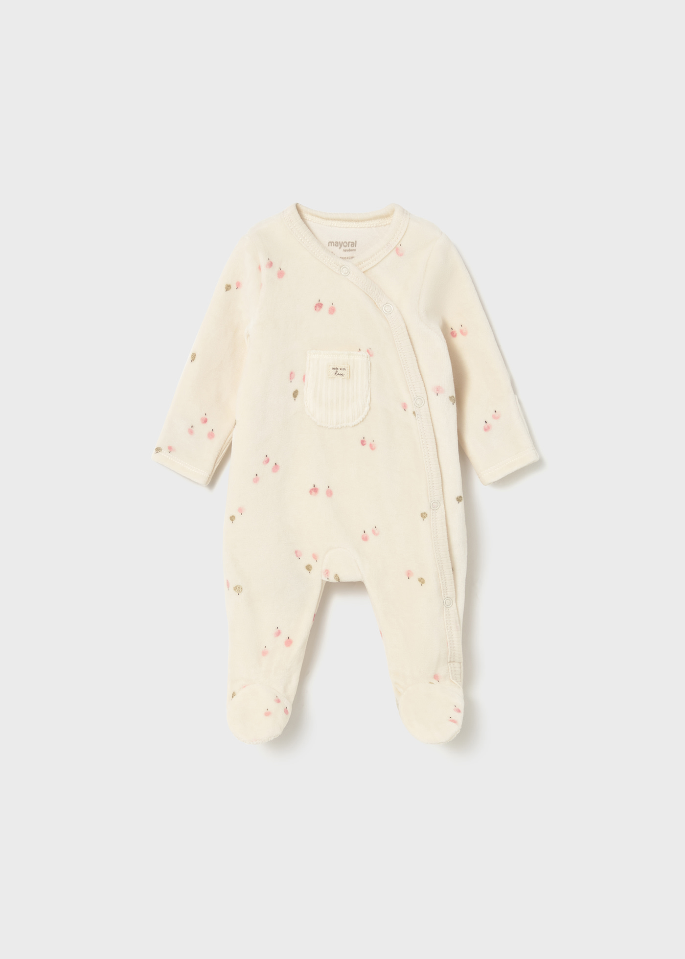 Newborn unisex romper with feet