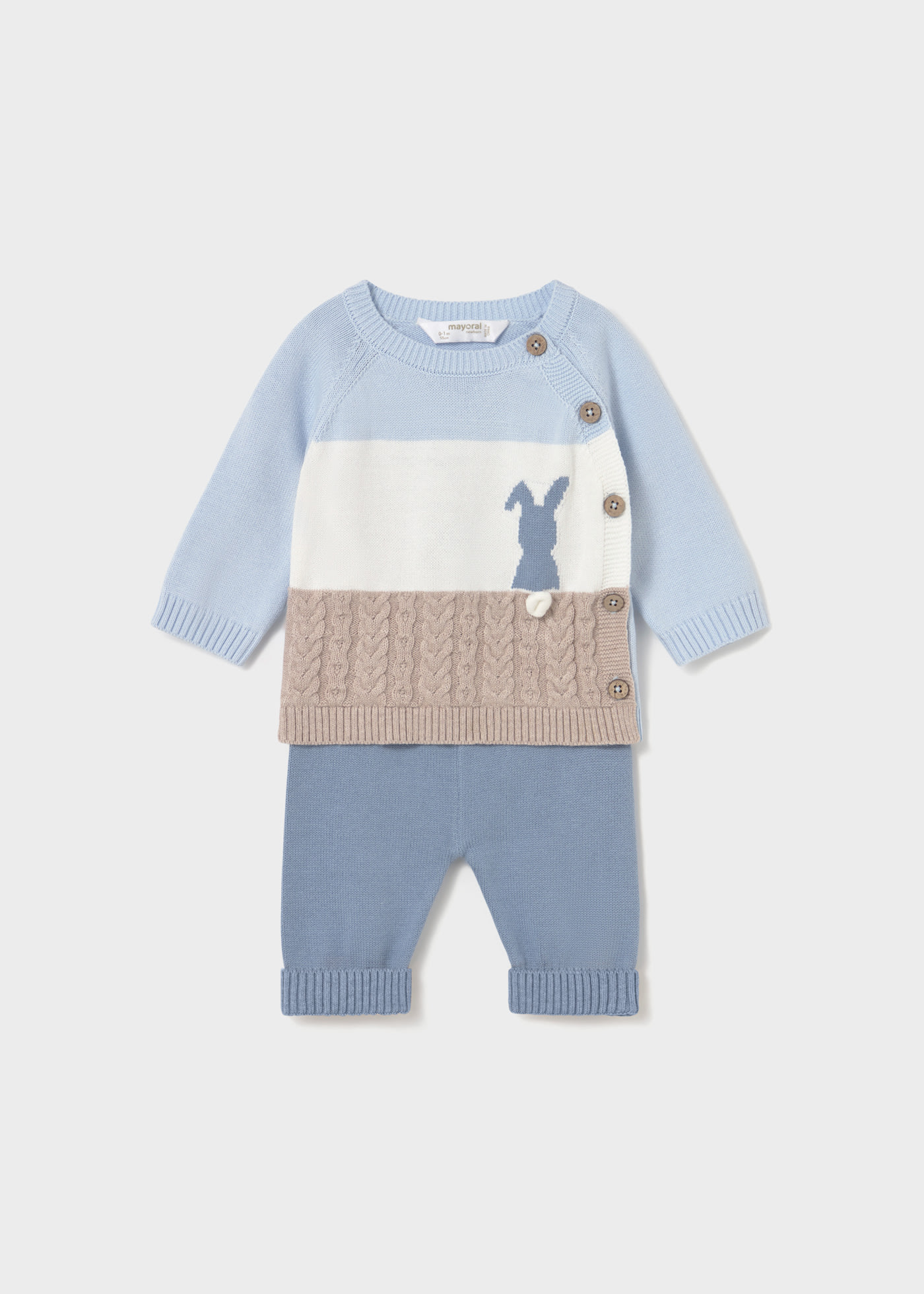 Newborn knitted jumper and trousers set