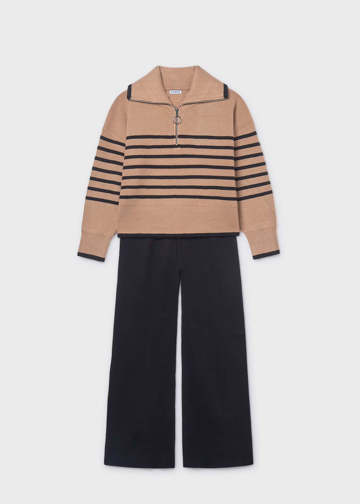 Girls trouser and striped jumper set