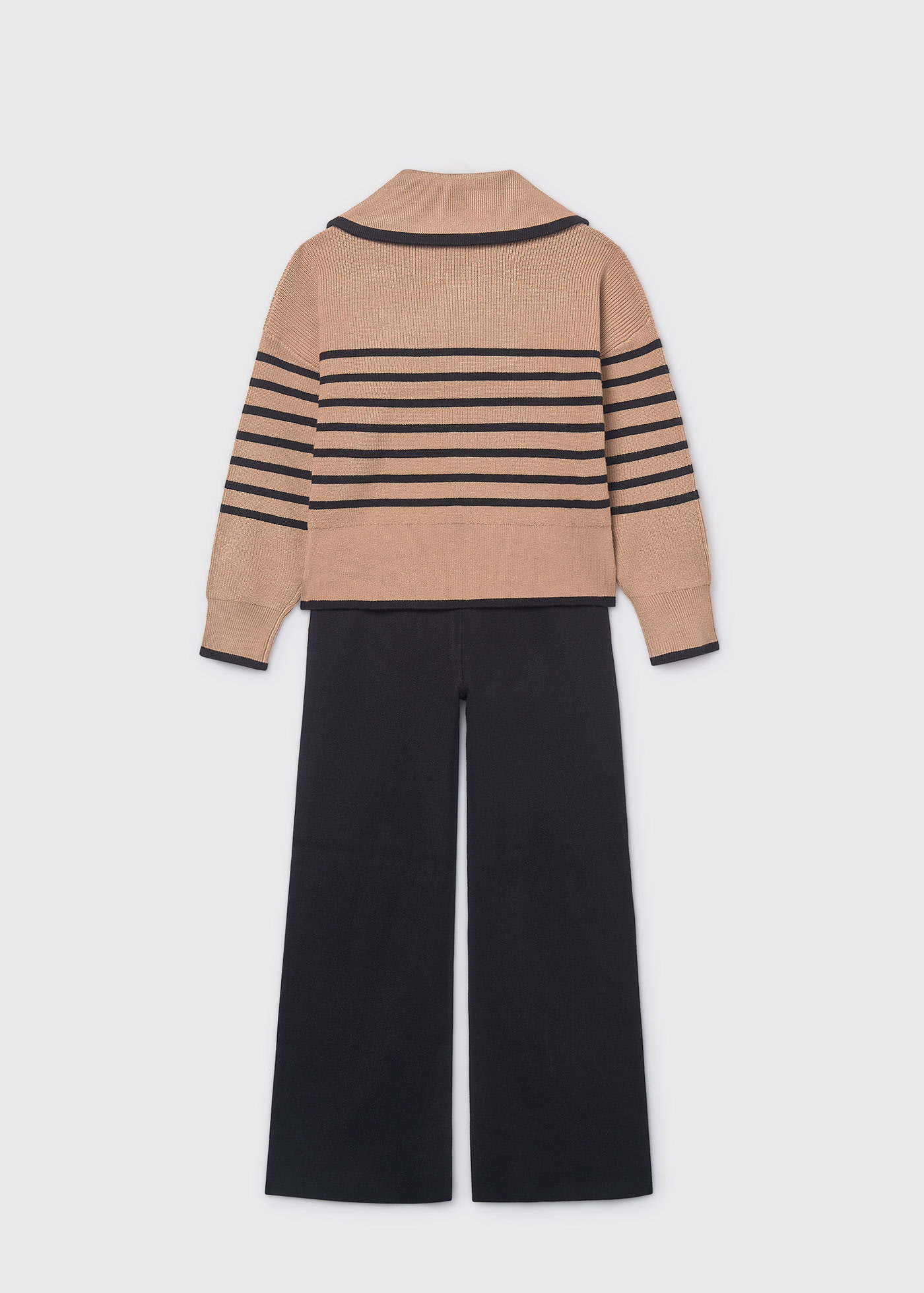Girls trouser and striped jumper set