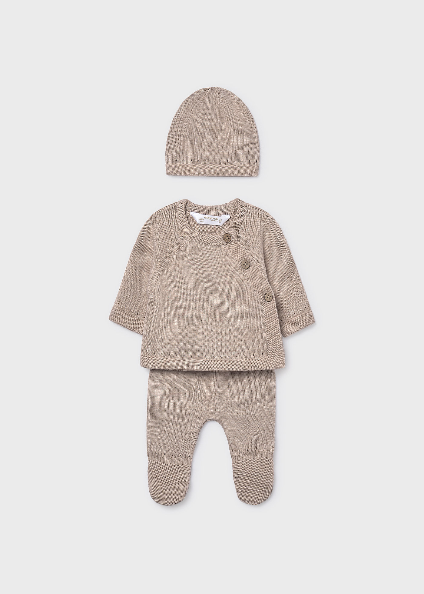 Conjunto regalo 3 piezas tricot unisex