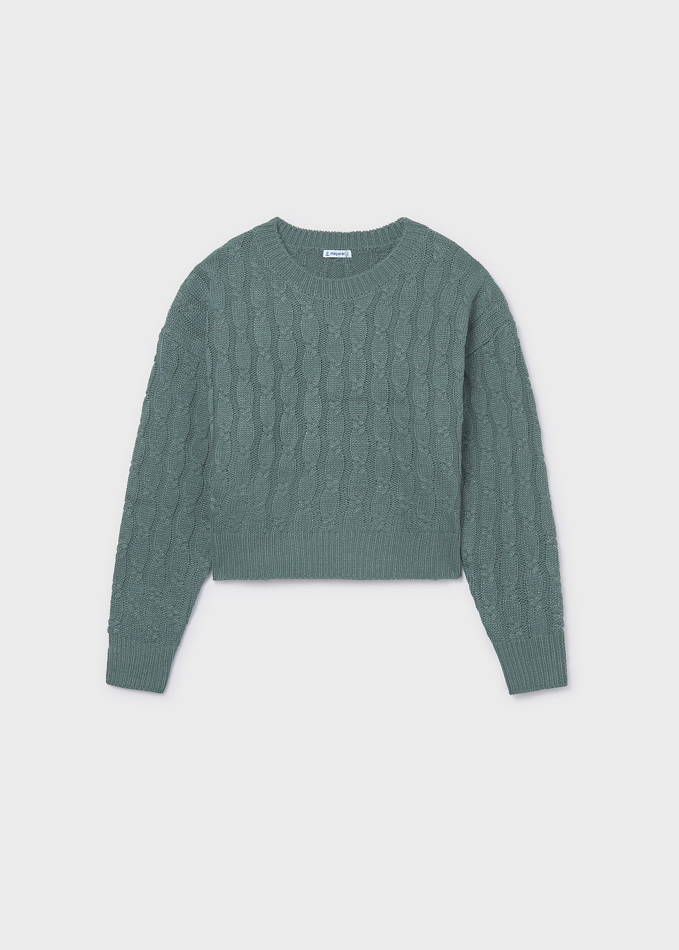 Sweter pleciony dla dziewczynki