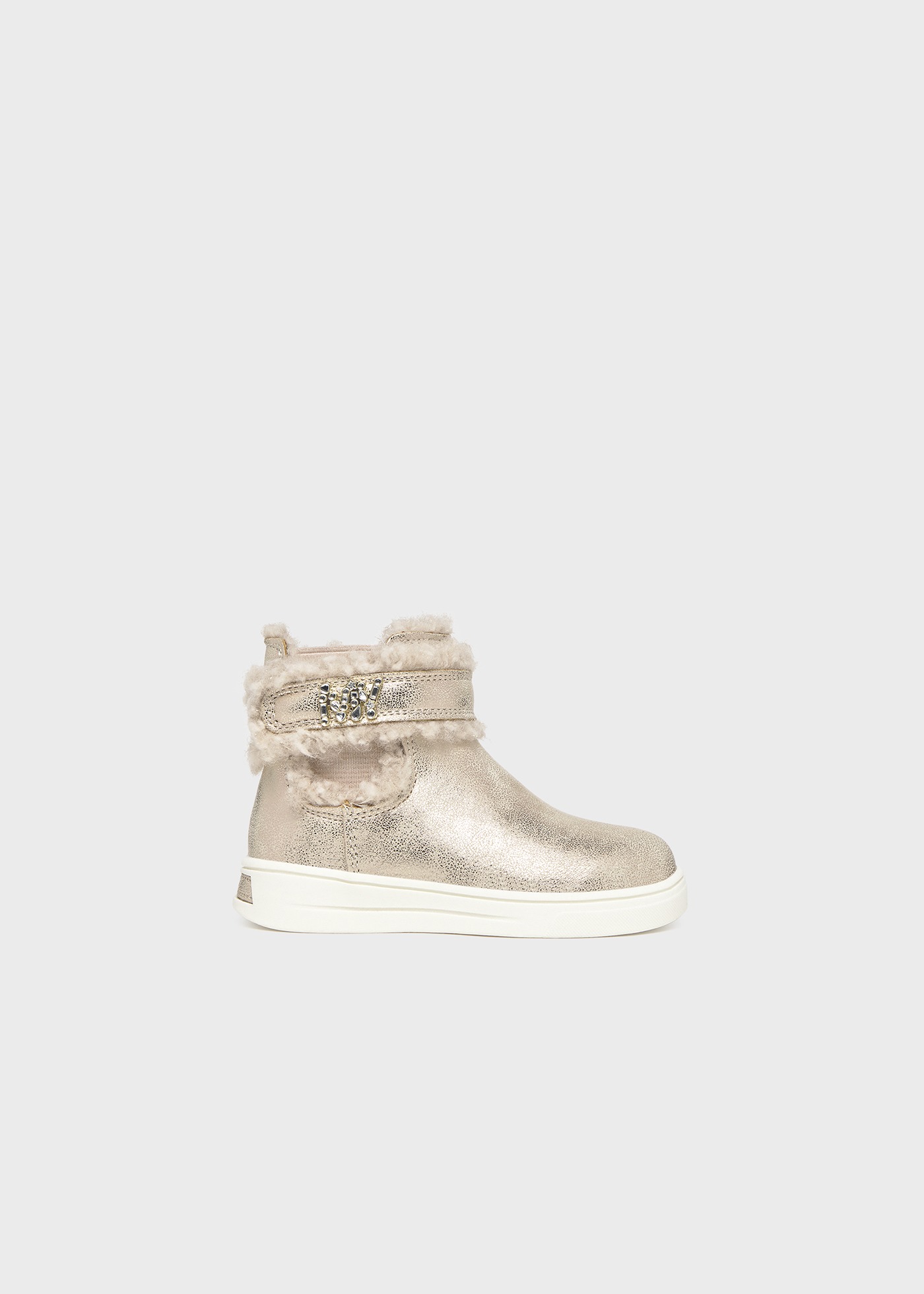 Stivaletti strass pellicciotto neonata