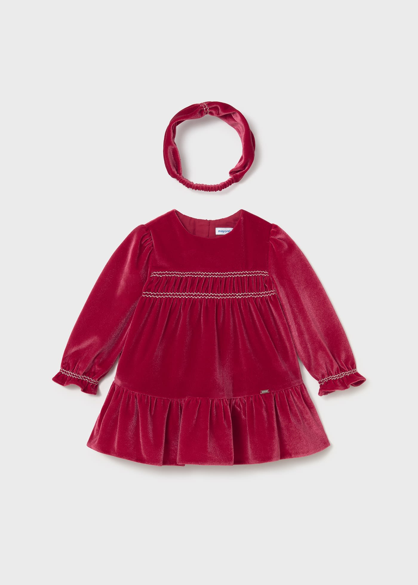 Samtkleid mit Haarband Baby