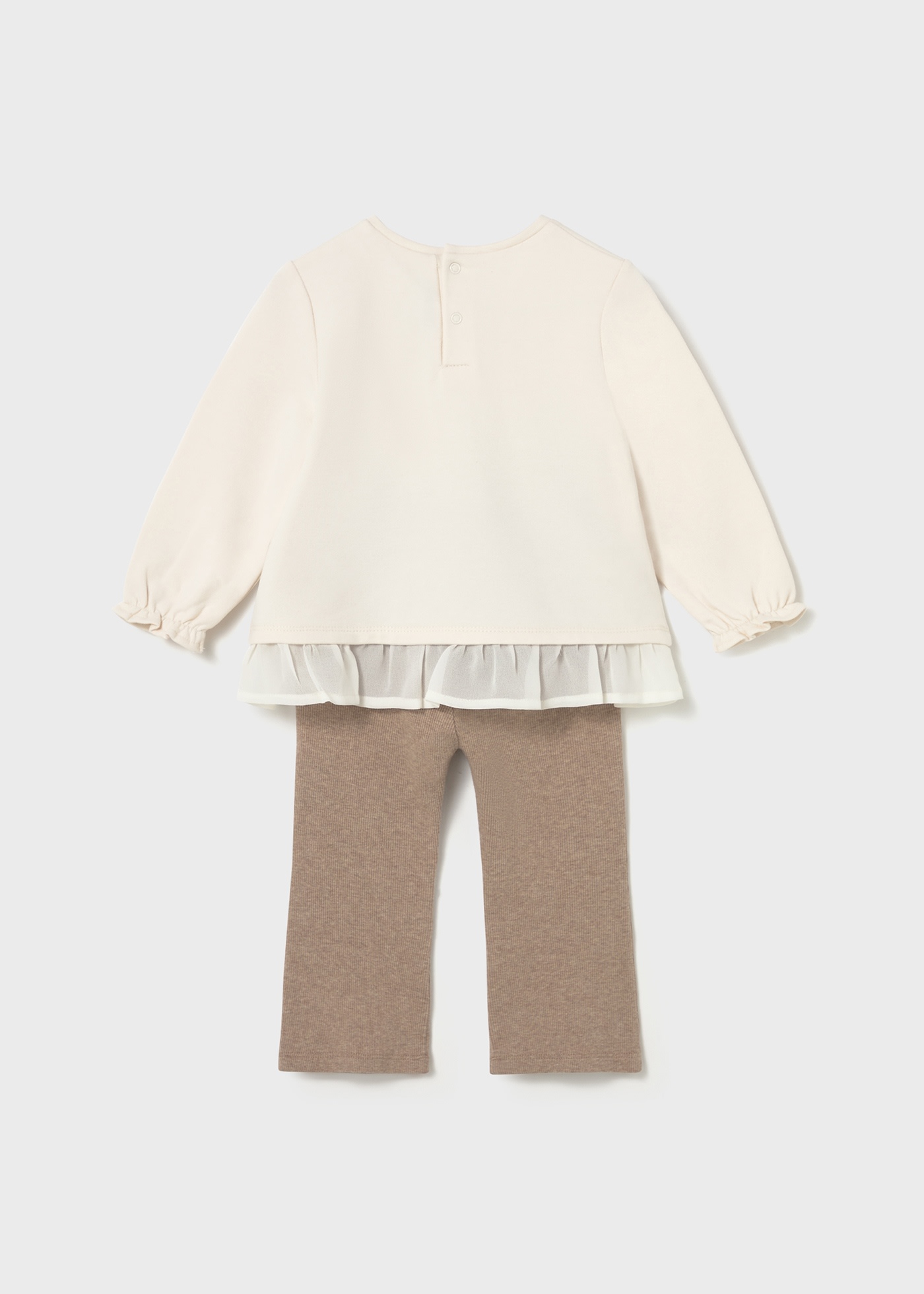 Completo leggings costine neonata