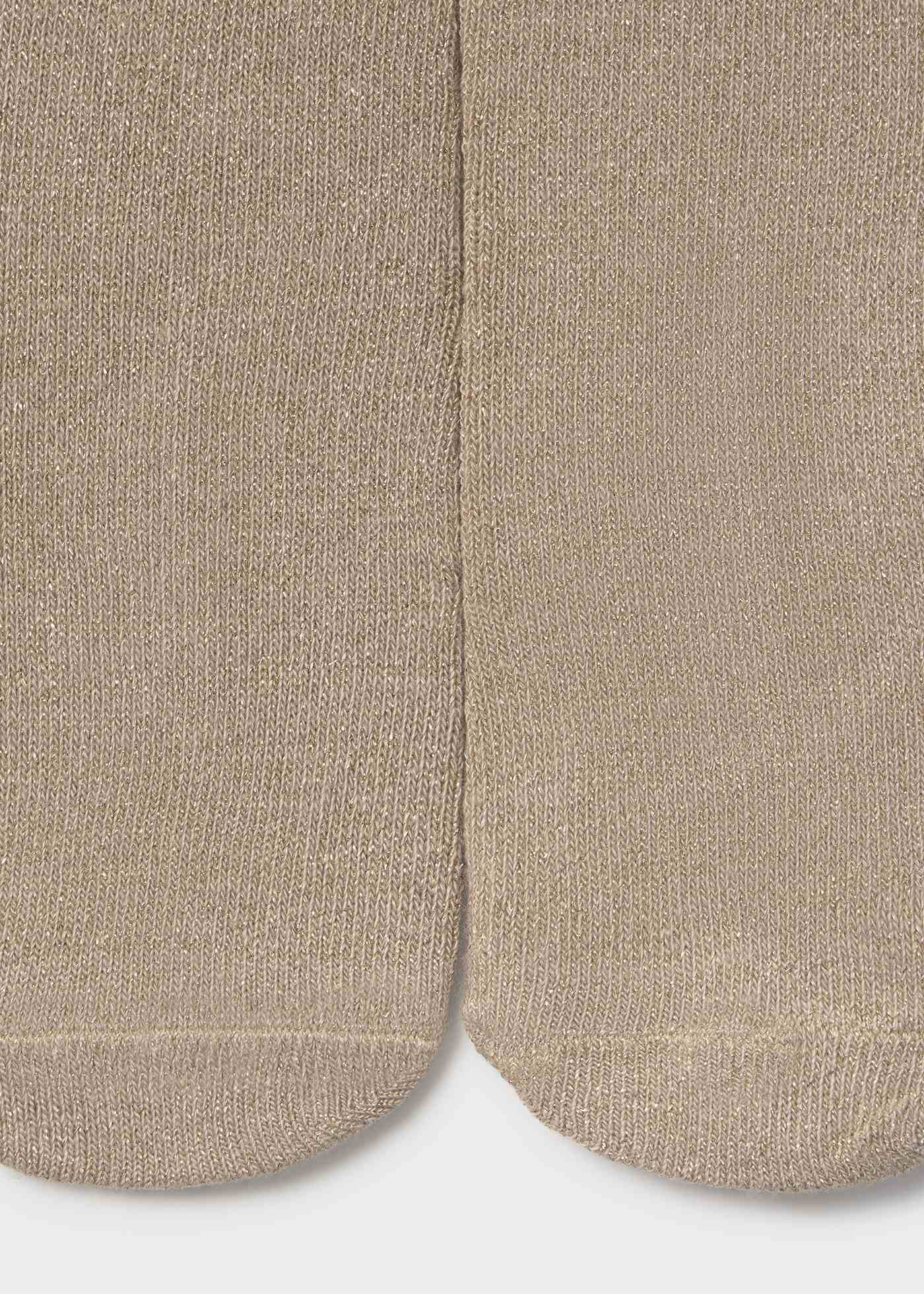 Плътен чорапогащник с метални нишки за бебе