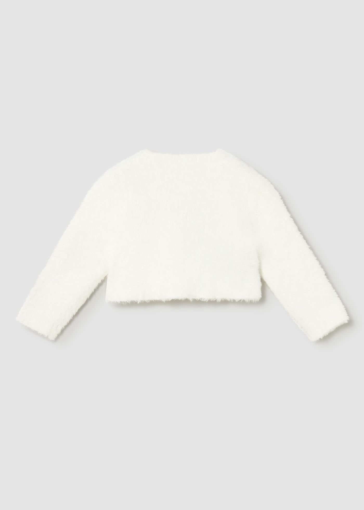 Baby fluffy knitted cardigan