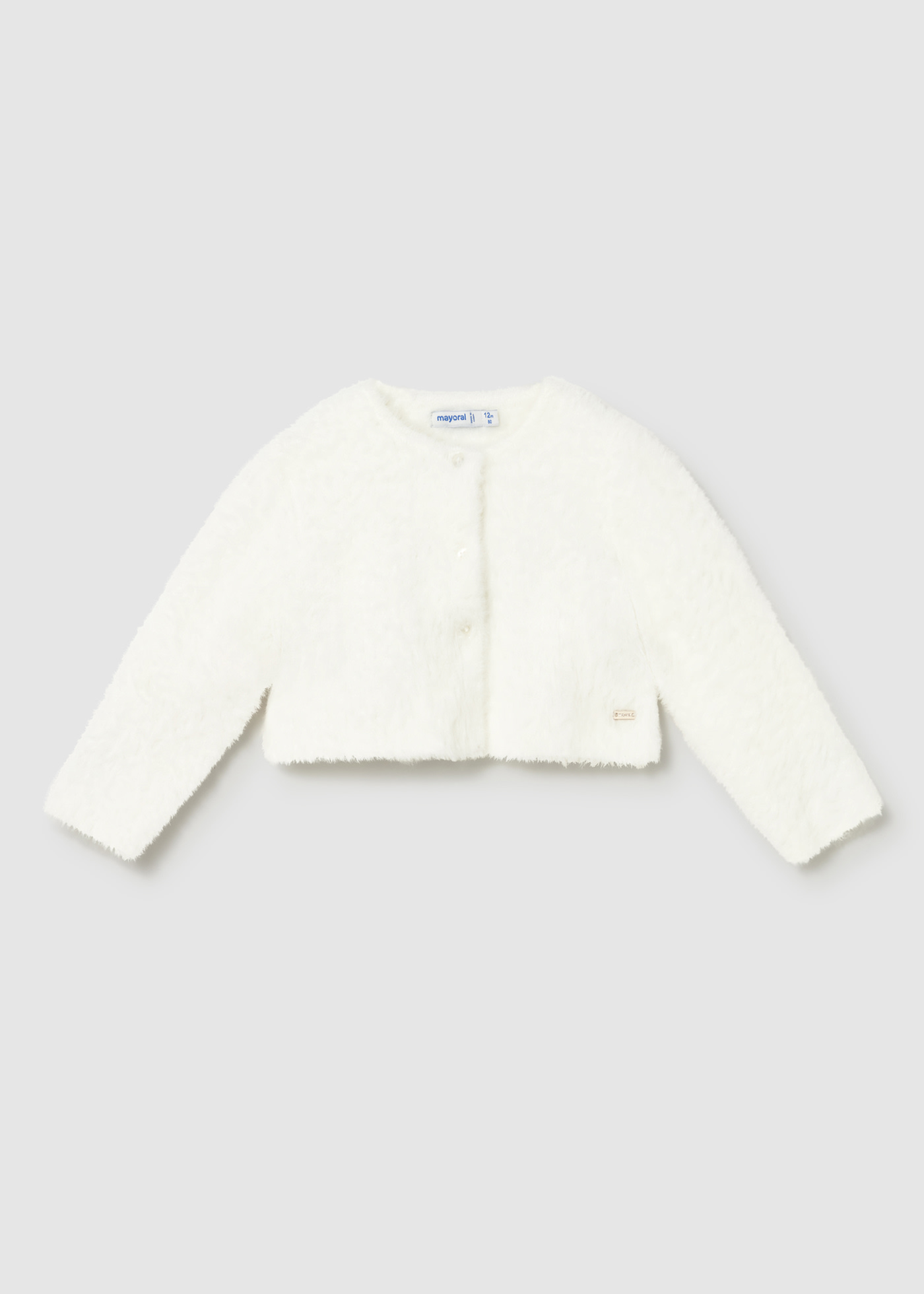 Baby fluffy knitted cardigan