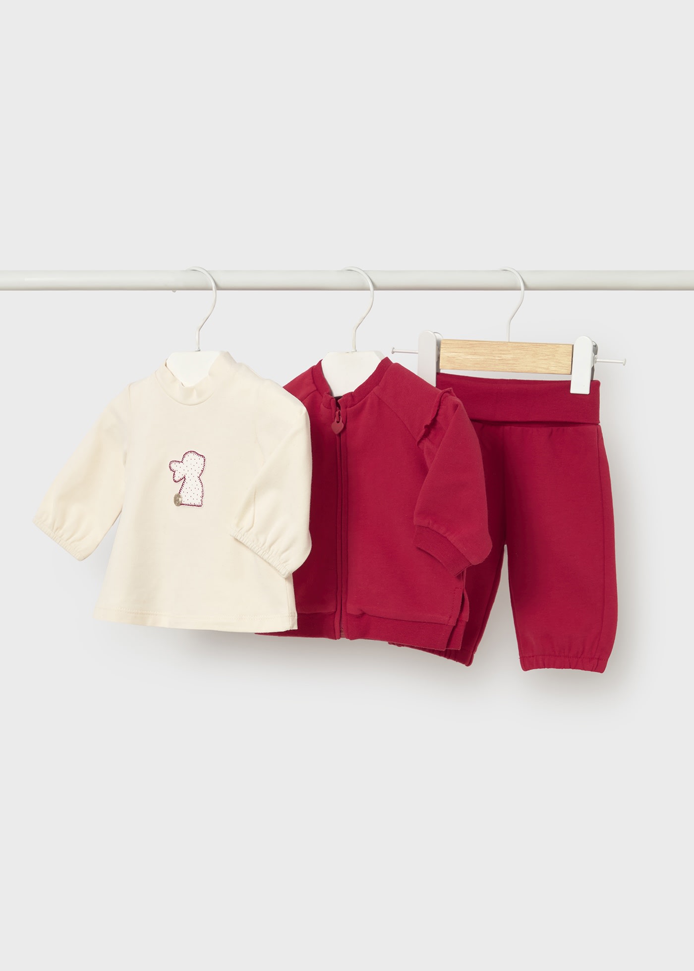 Newborn Girl 3-Piece Fleece Set