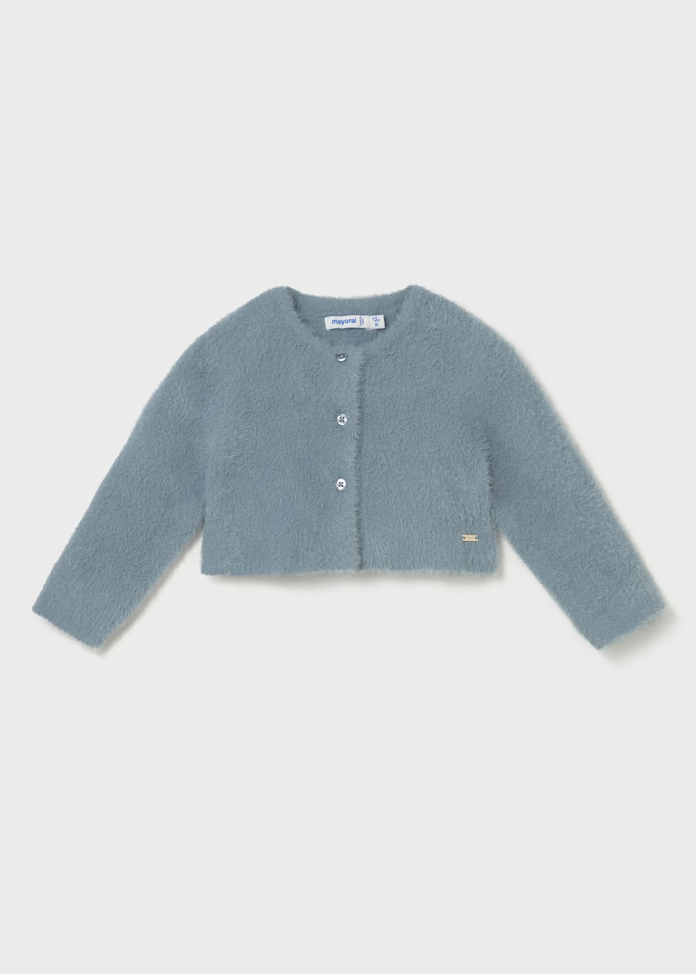 Baby fluffy knitted cardigan