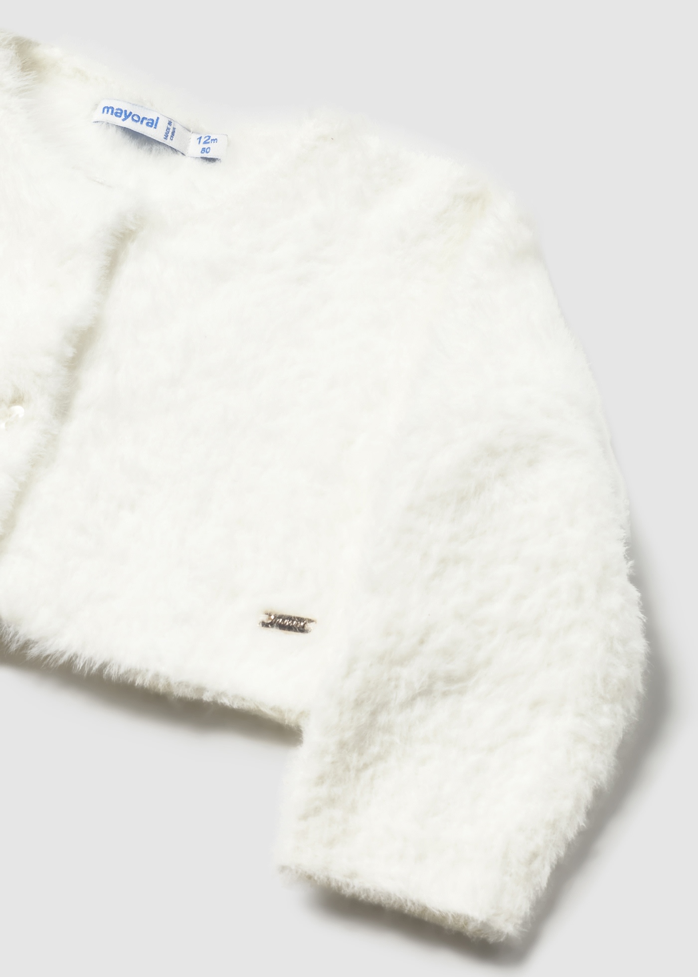 Baby fluffy knitted cardigan