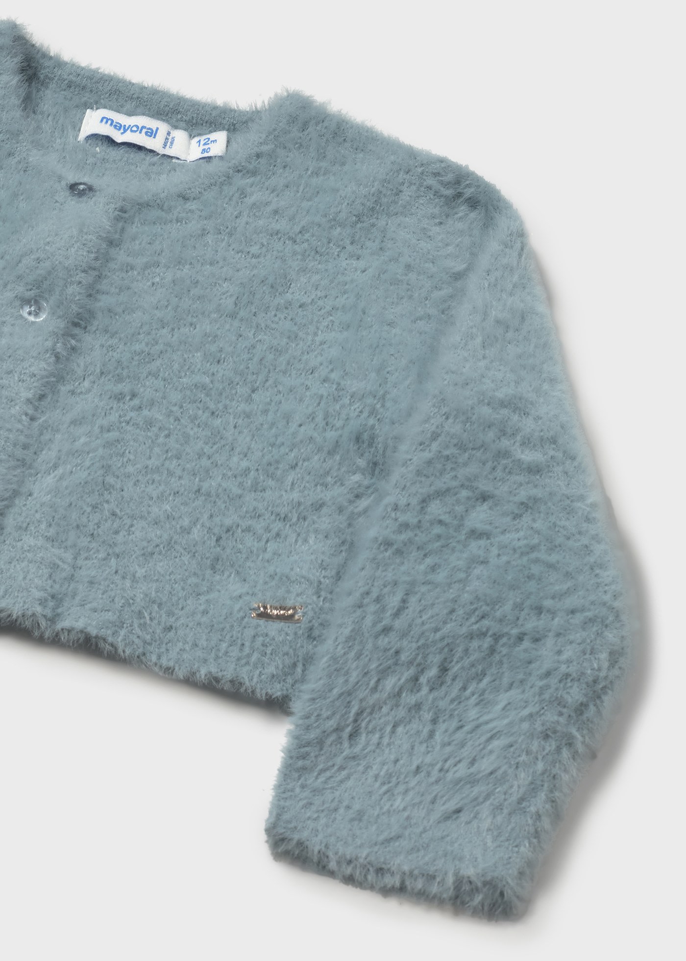 Baby fluffy knitted cardigan