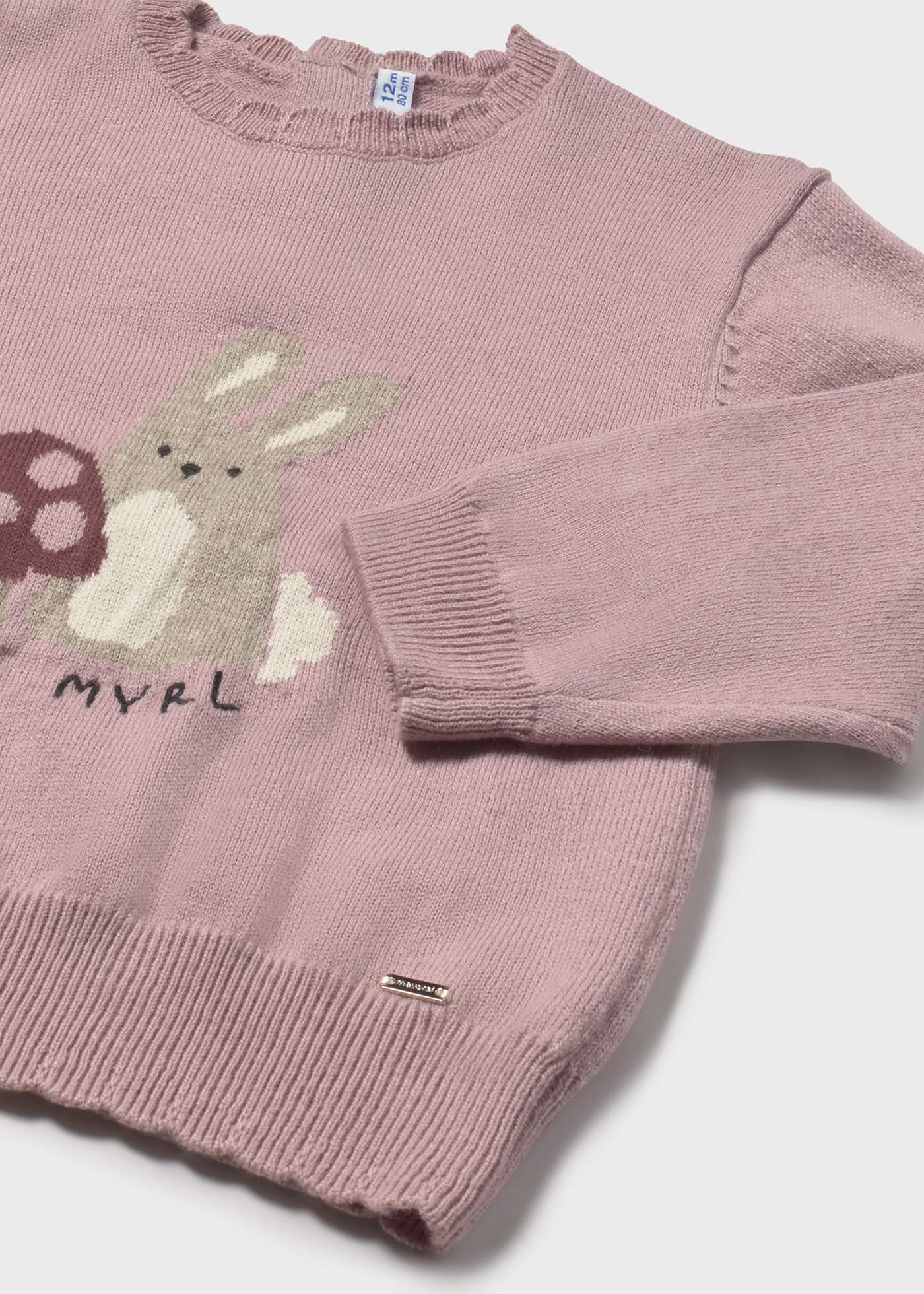 Пуловер с животно от жакард за бебе Пуловер с животно от жакард за бебе